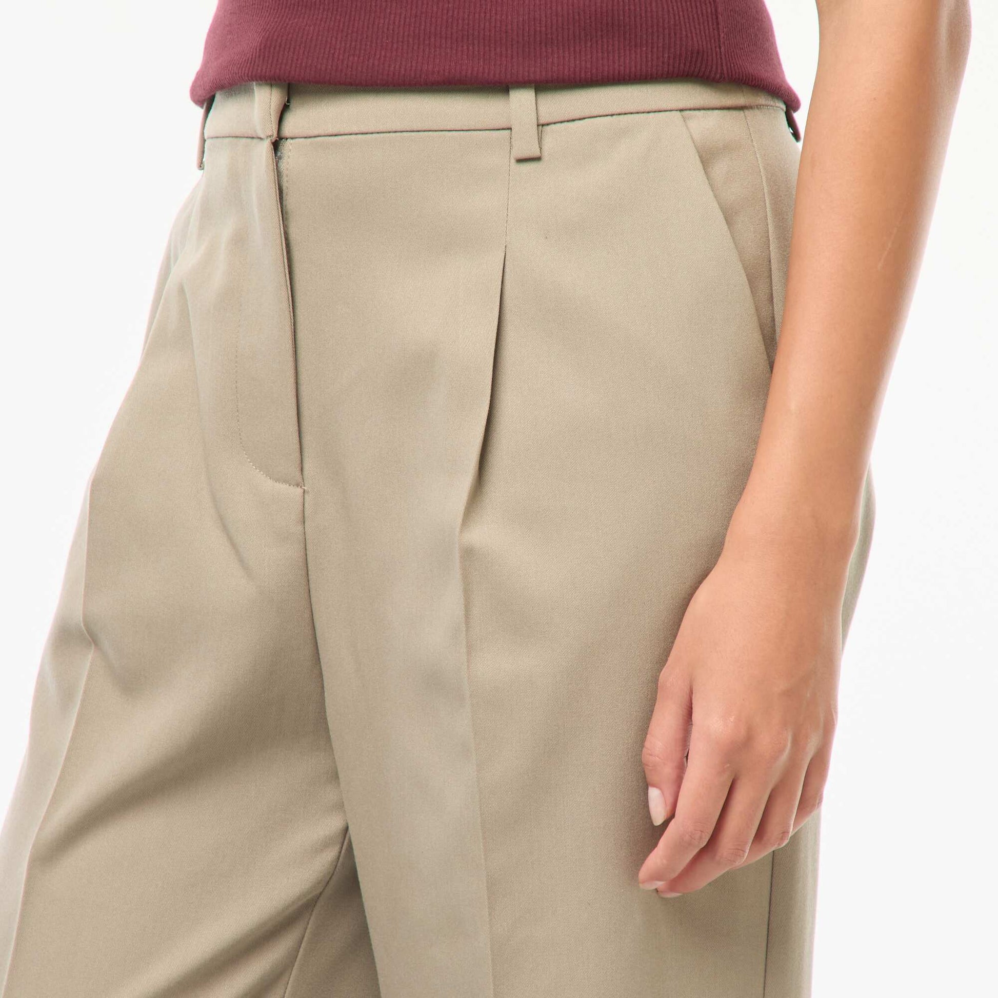 Pantalon de tailleur coupe large VERT