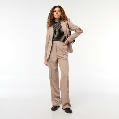 Pantalon de tailleur coupe large BEIGE