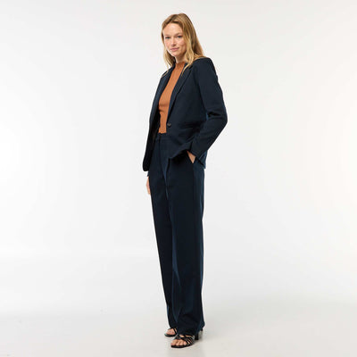 Pantalon de tailleur coupe large BLEU