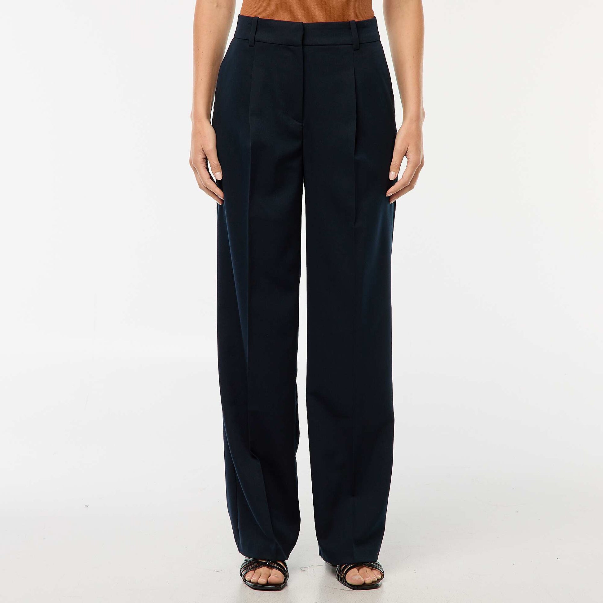 Pantalon de tailleur coupe large BLEU