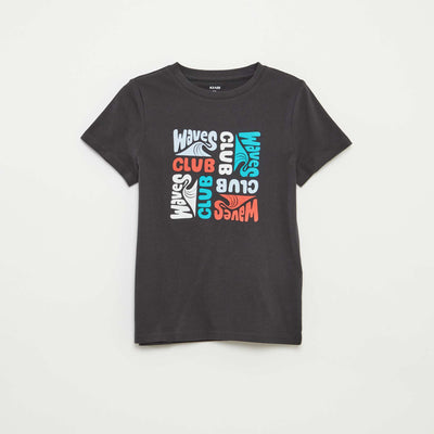 T-shirt imprimé fantaisie GRIS