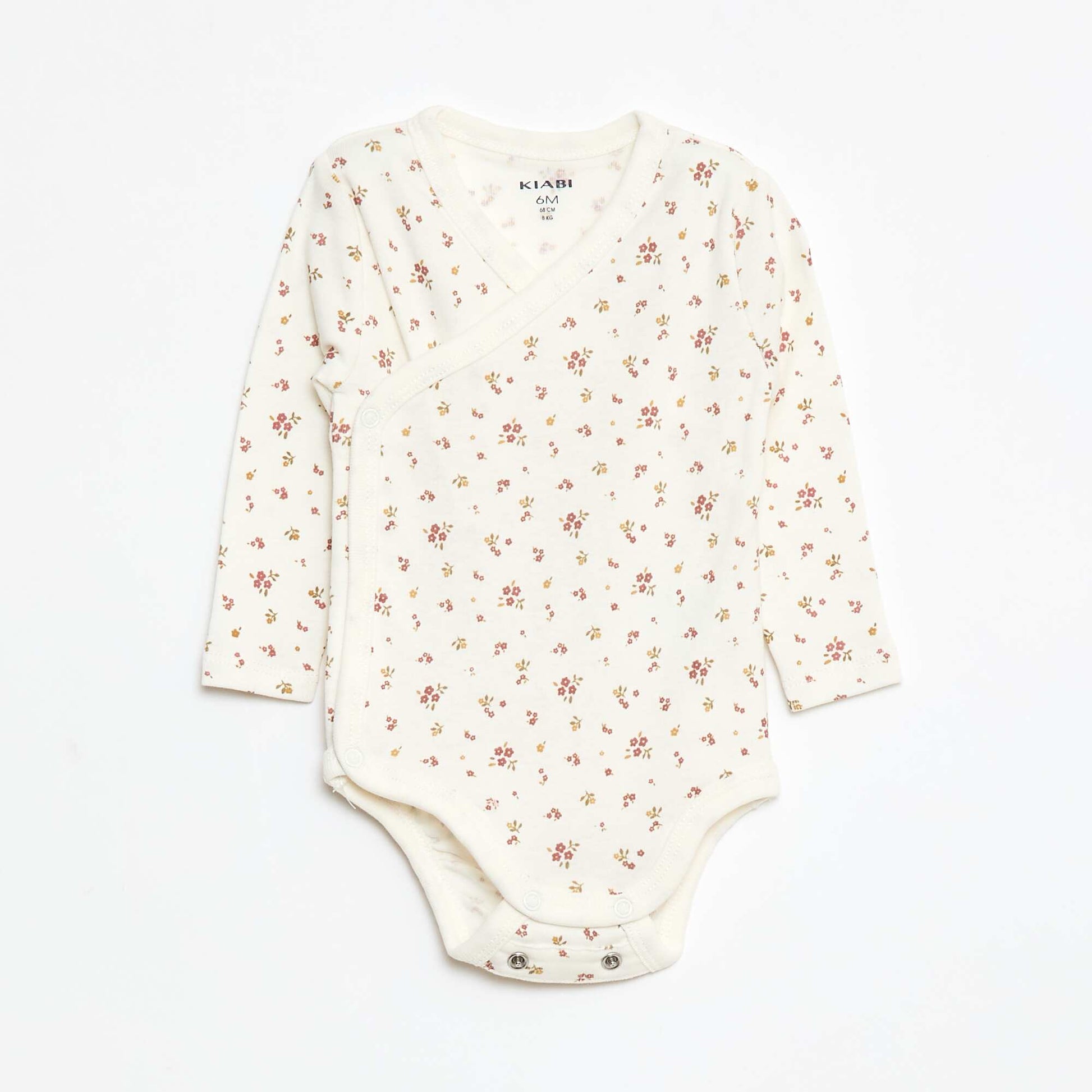 Lot de 3 bodies à manches longues avec ouverture pressionnée ROSE
