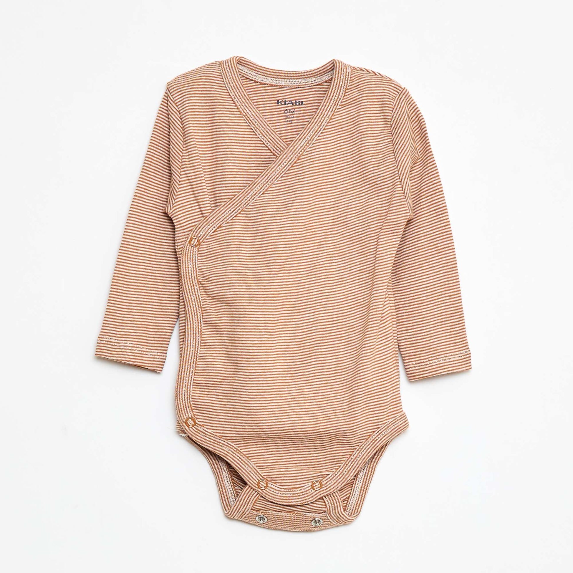 Lot de 3 bodies à manches longues avec ouverture pressionnée BEIGE