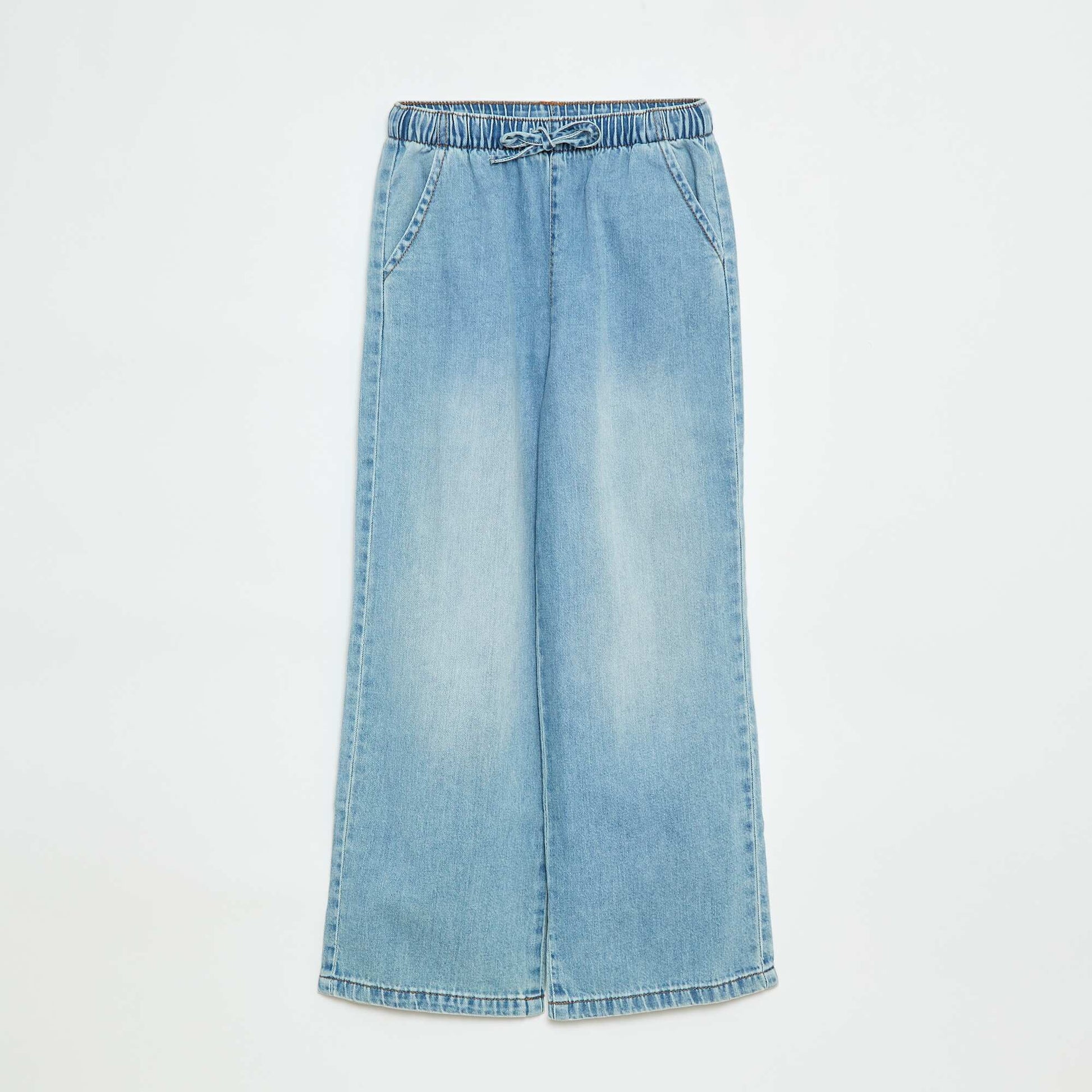 Pantalon léger à la coupe large BLEU