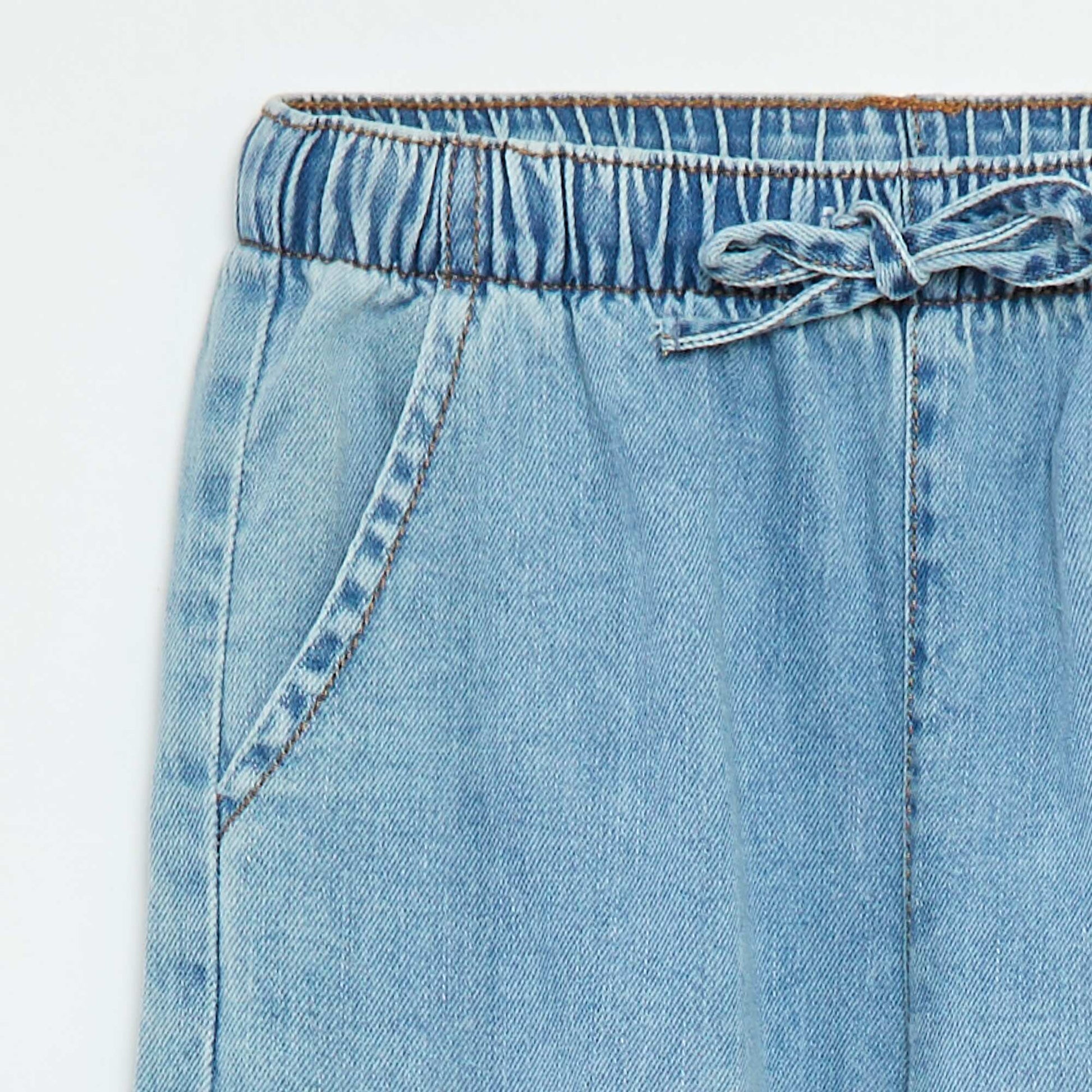 Pantalon léger à la coupe large BLEU