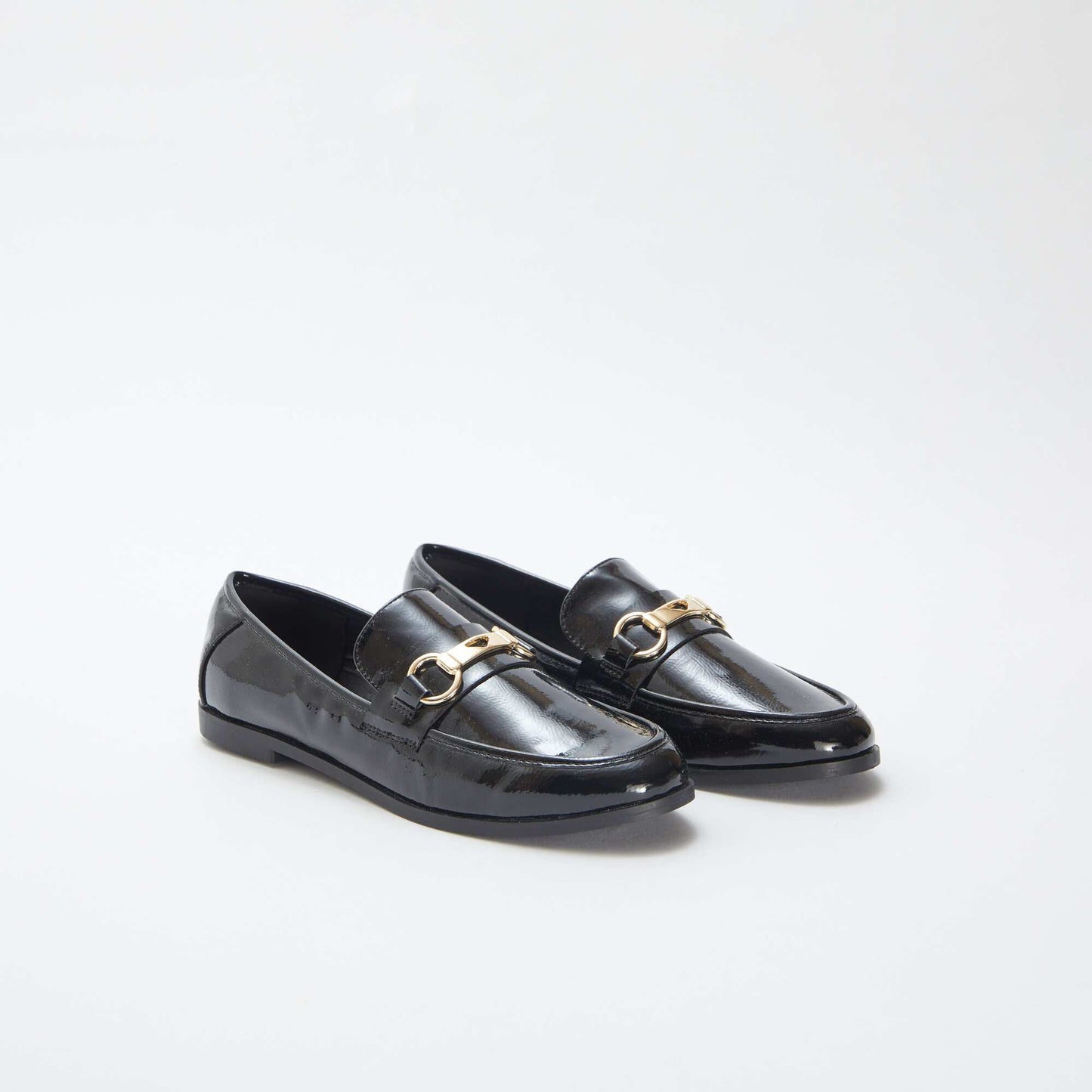 Mocassins plats vernis NOIR