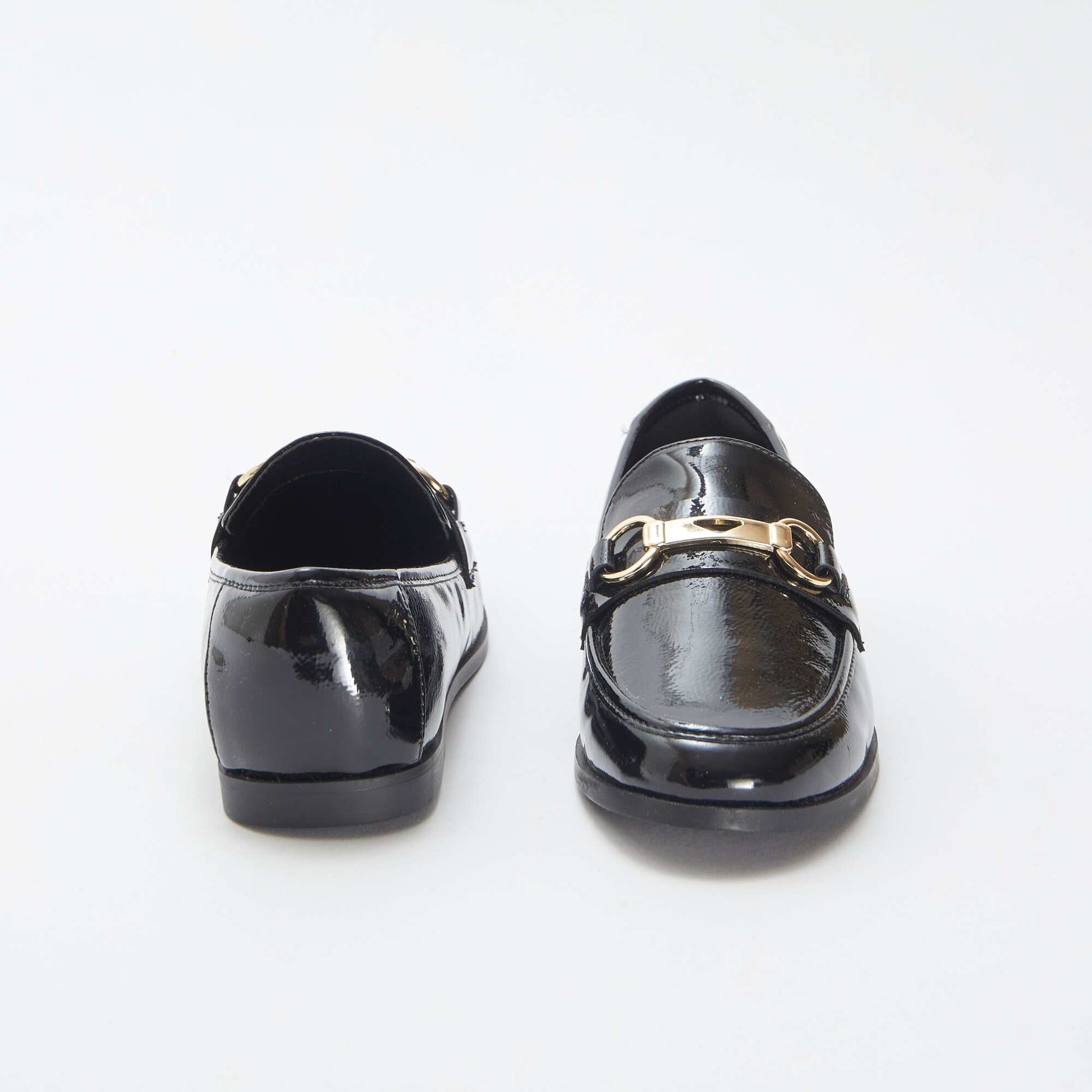 Mocassins plats vernis NOIR