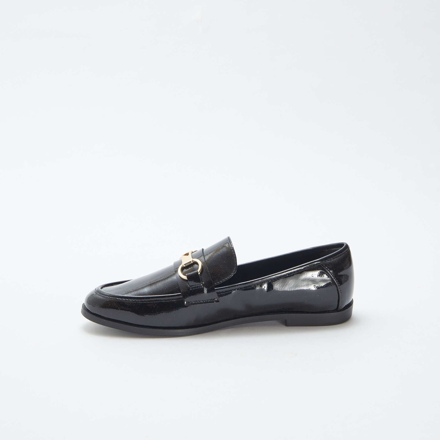 Mocassins plats vernis NOIR