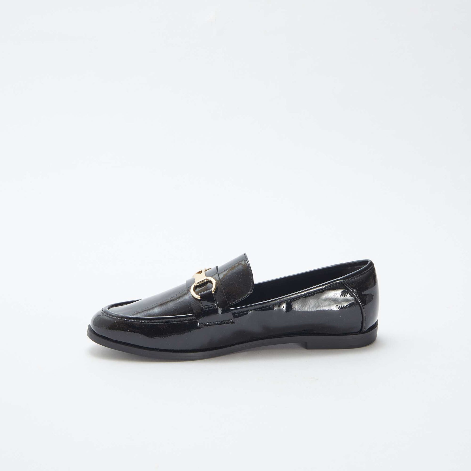 Mocassins plats vernis NOIR