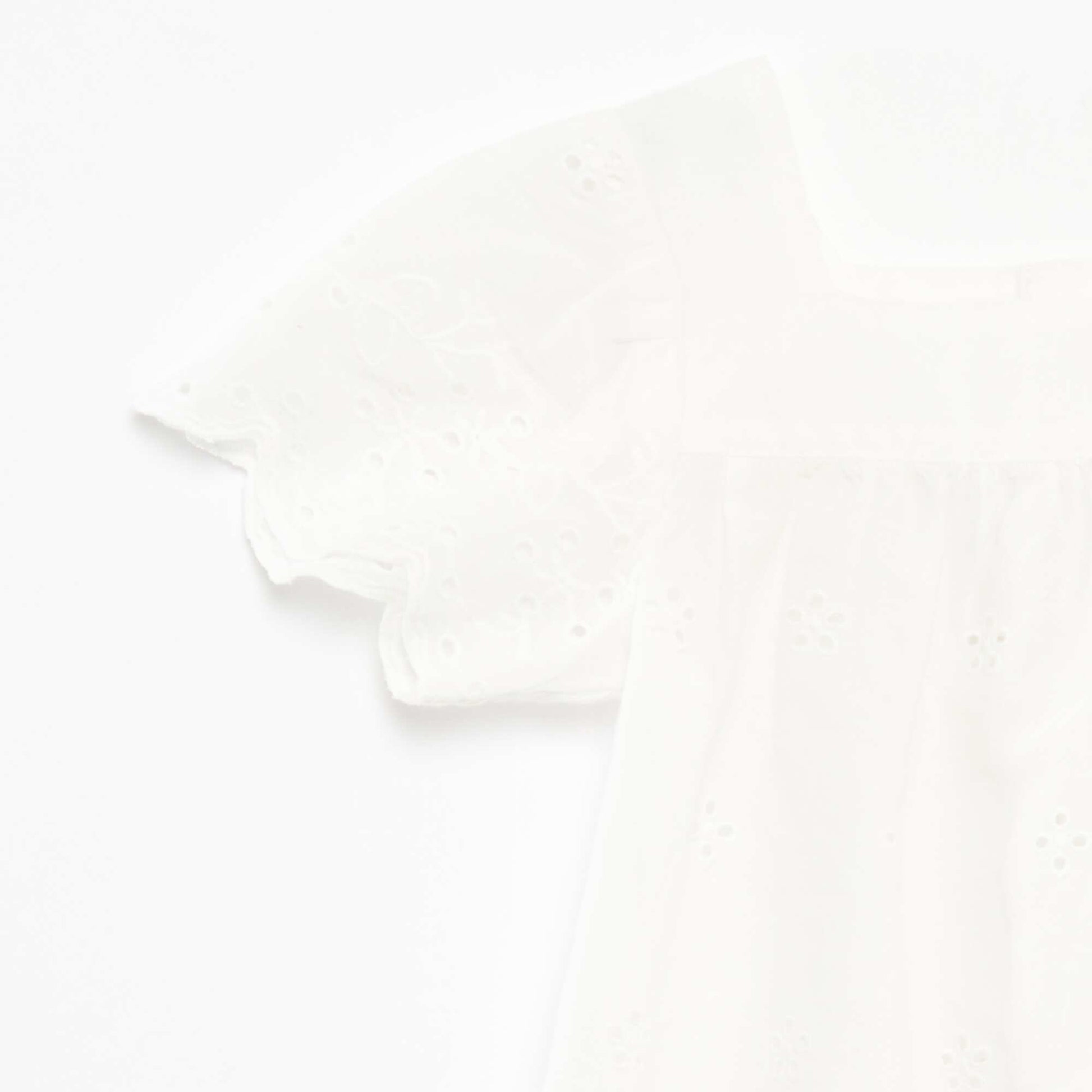 Blouse en voile de coton avec broderies anglaises BLANC