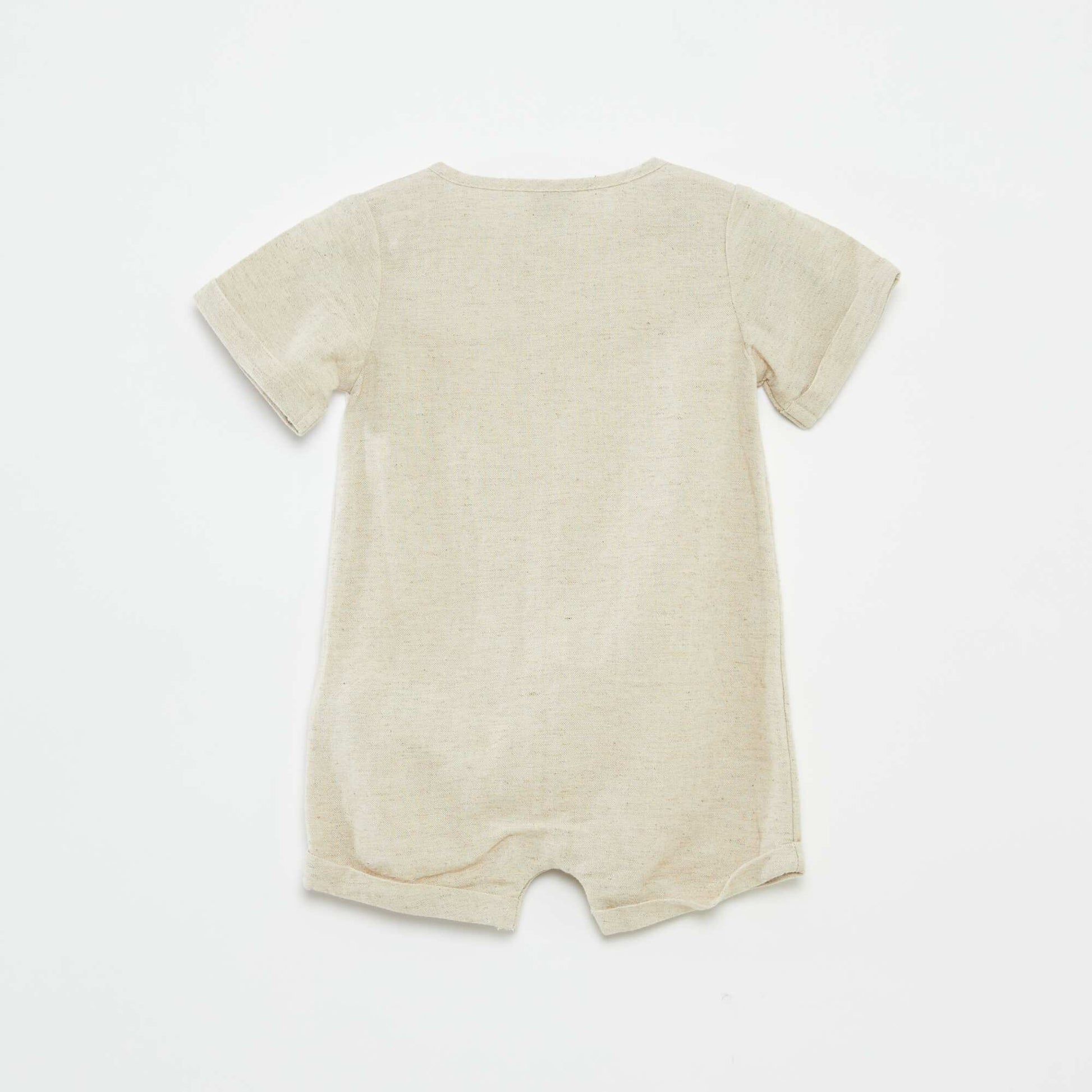 Combinaison courte avec ouverture boutonnée BLANC