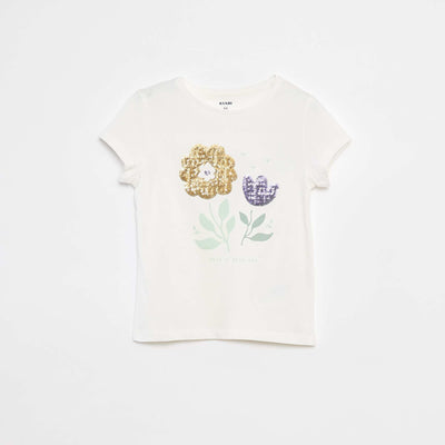 T-shirt imprimé animé manches courtes BLANC