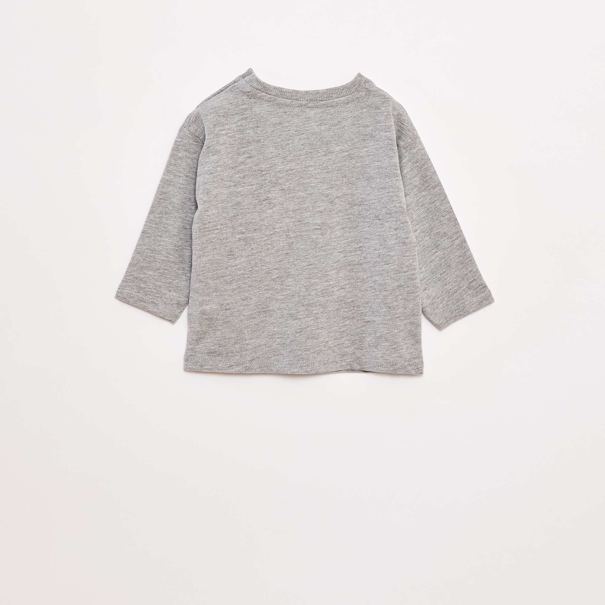 T-shirt manches longues et poche poitrine GRIS