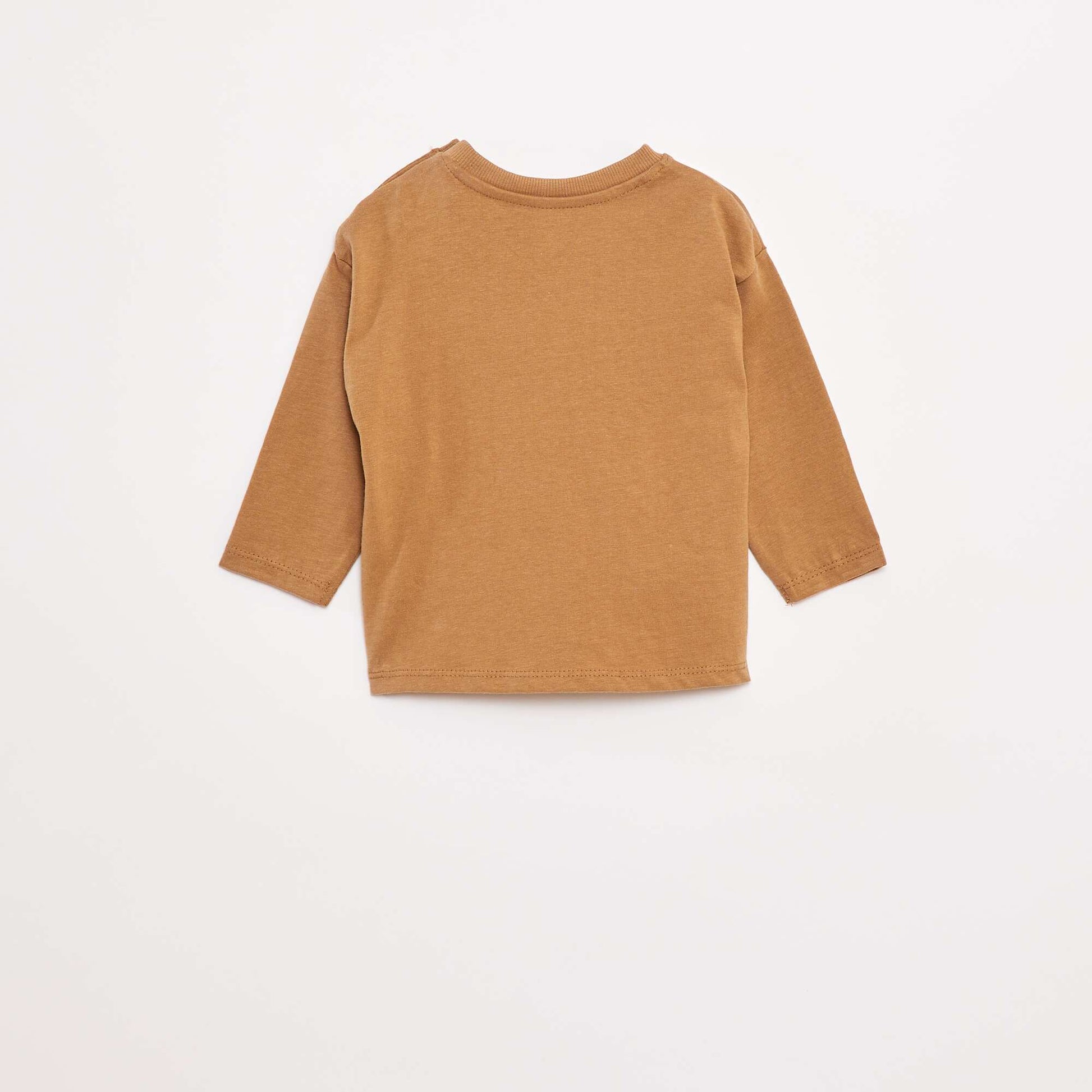 T-shirt manches longues et poche poitrine BEIGE