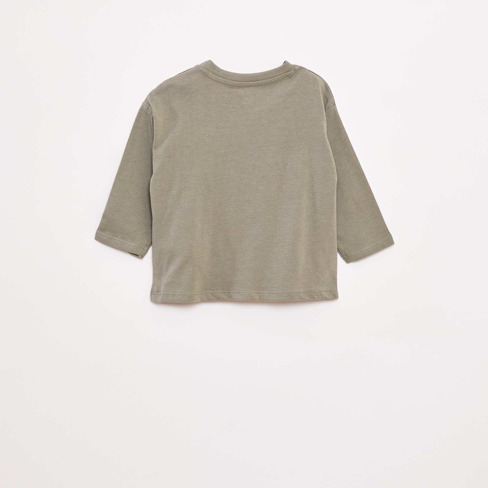 T-shirt manches longues et poche poitrine VERT