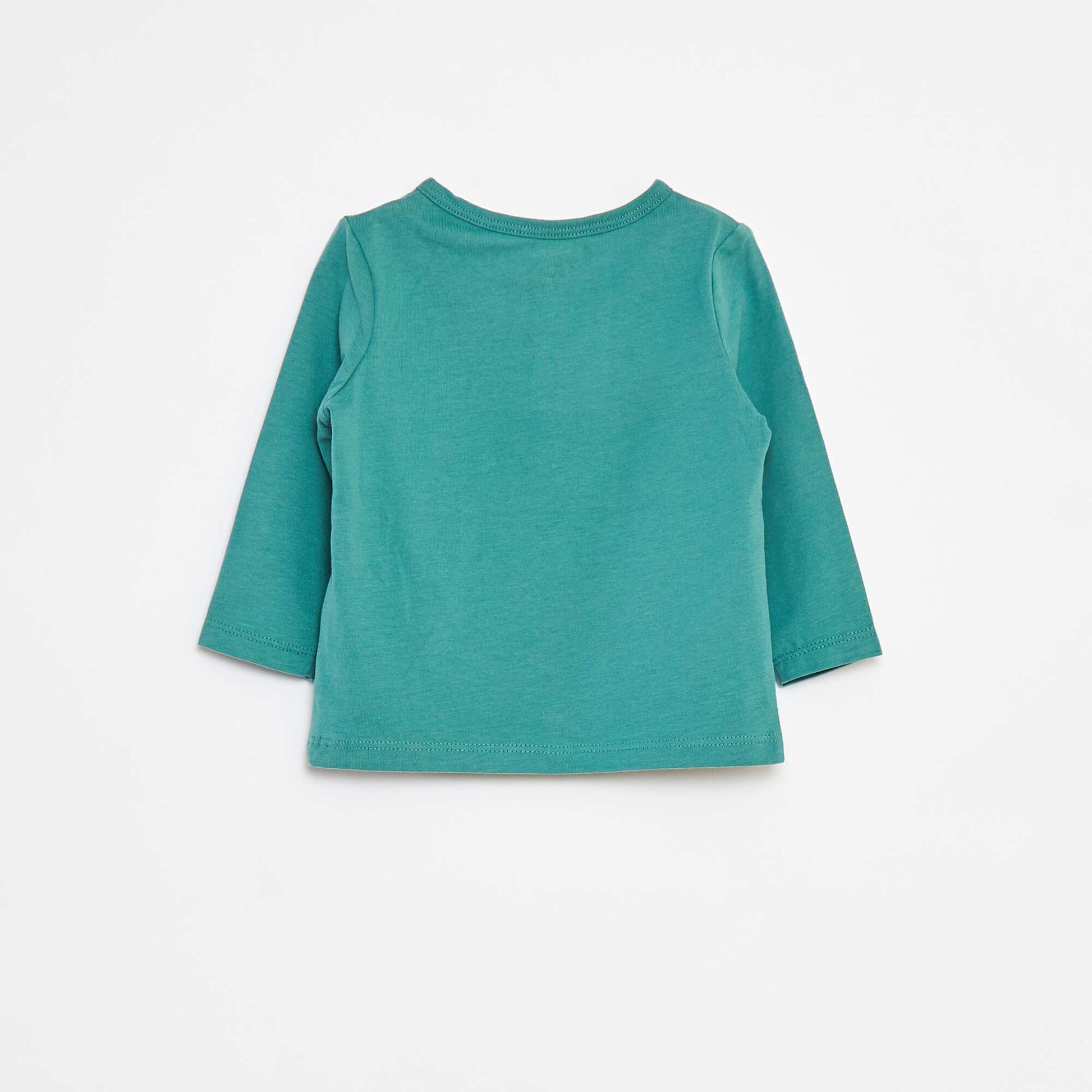 T-shirt à col tunisien VERT