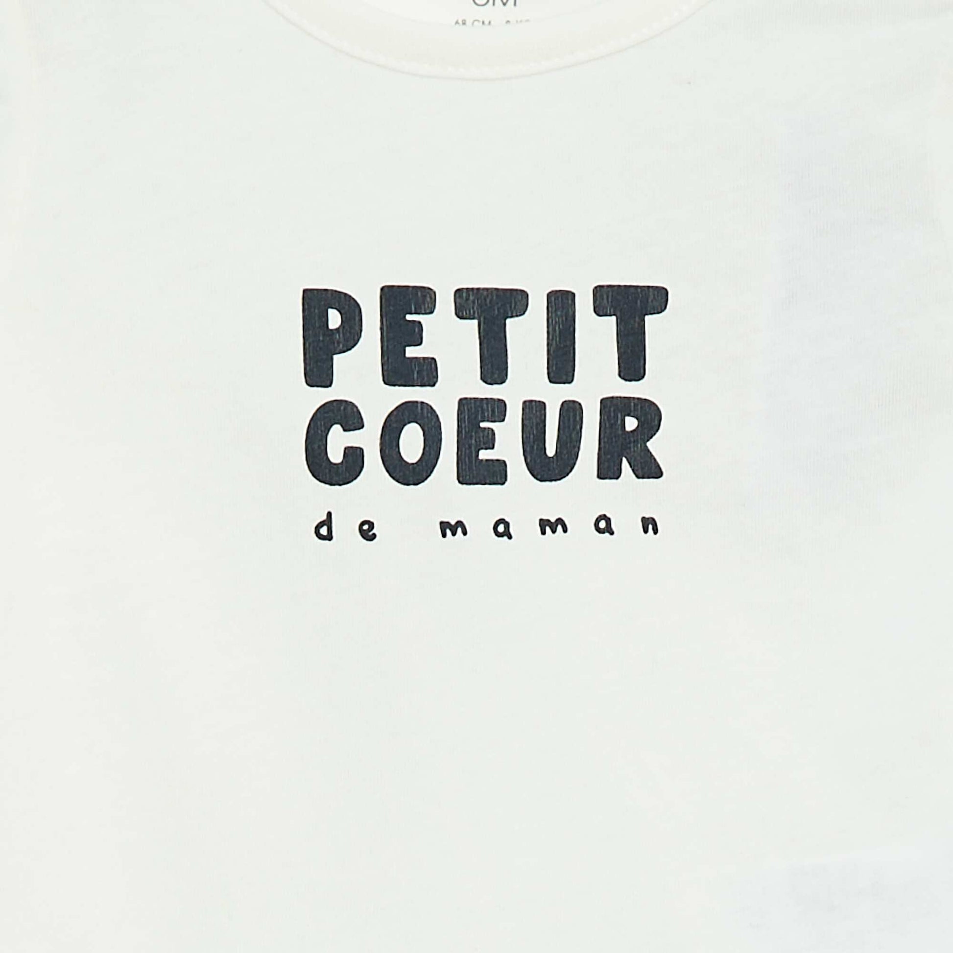 T-shirt imprimé à manches longues BLANC