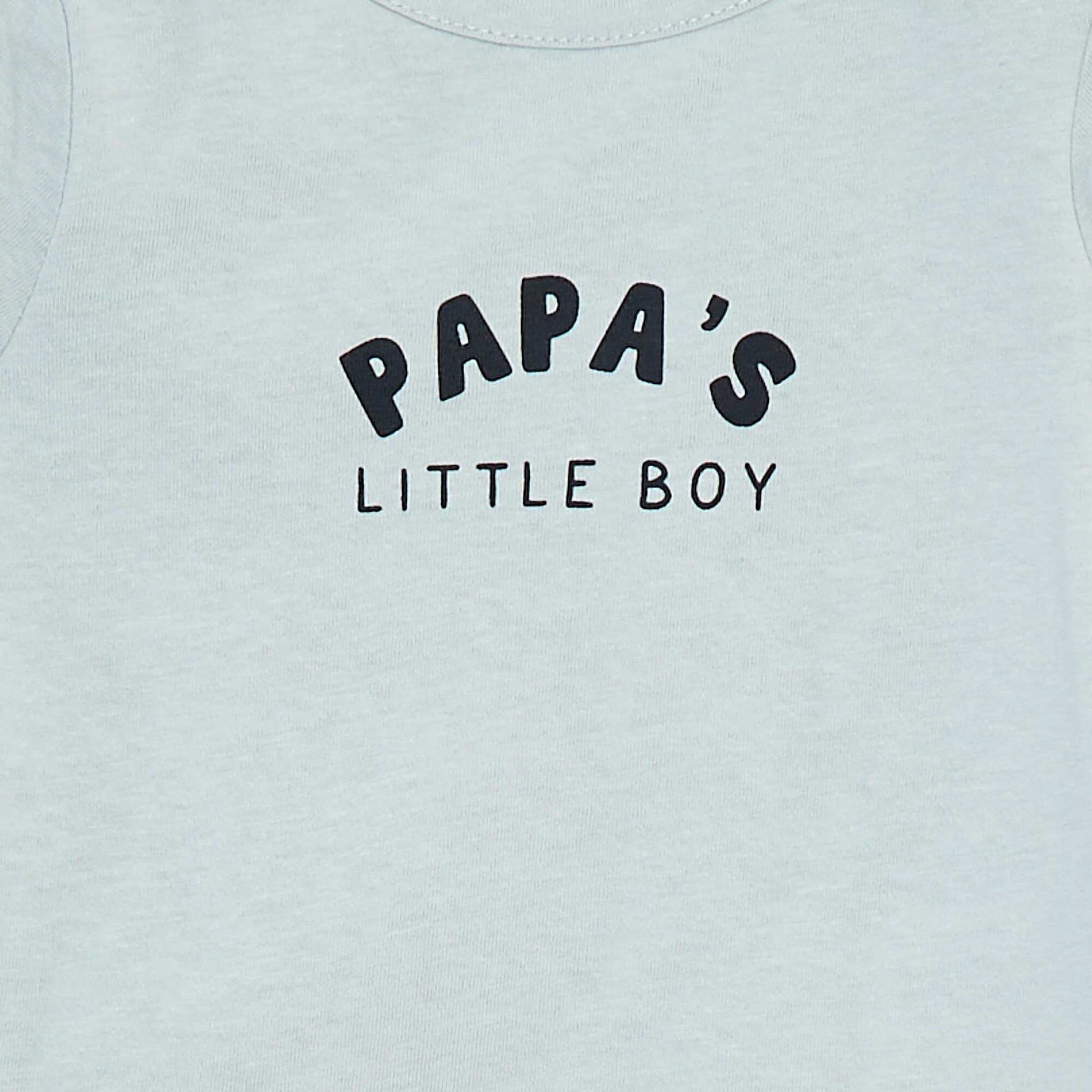 T-shirt imprimé à manches longues BLEU
