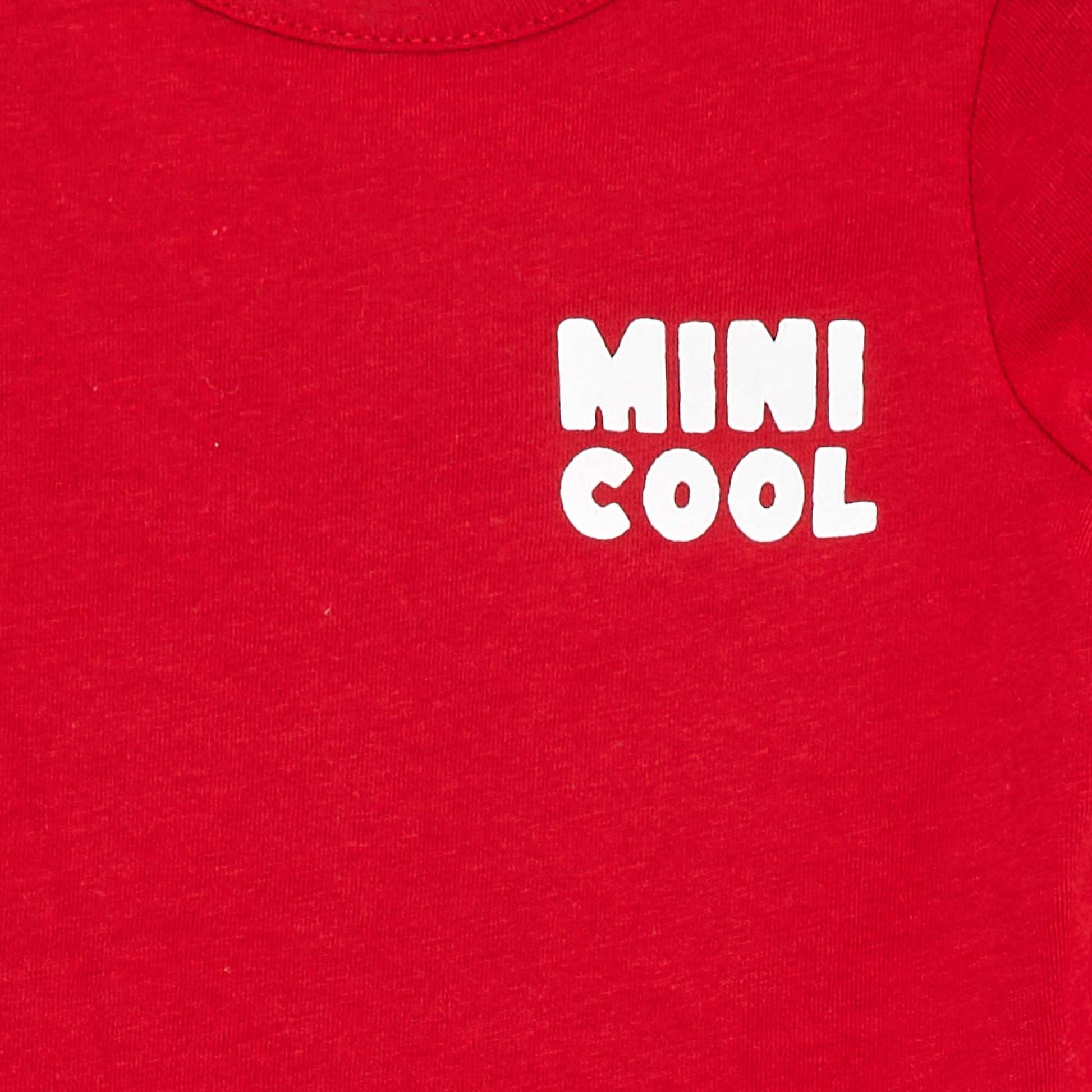T-shirt imprimé à manches longues ROUGE