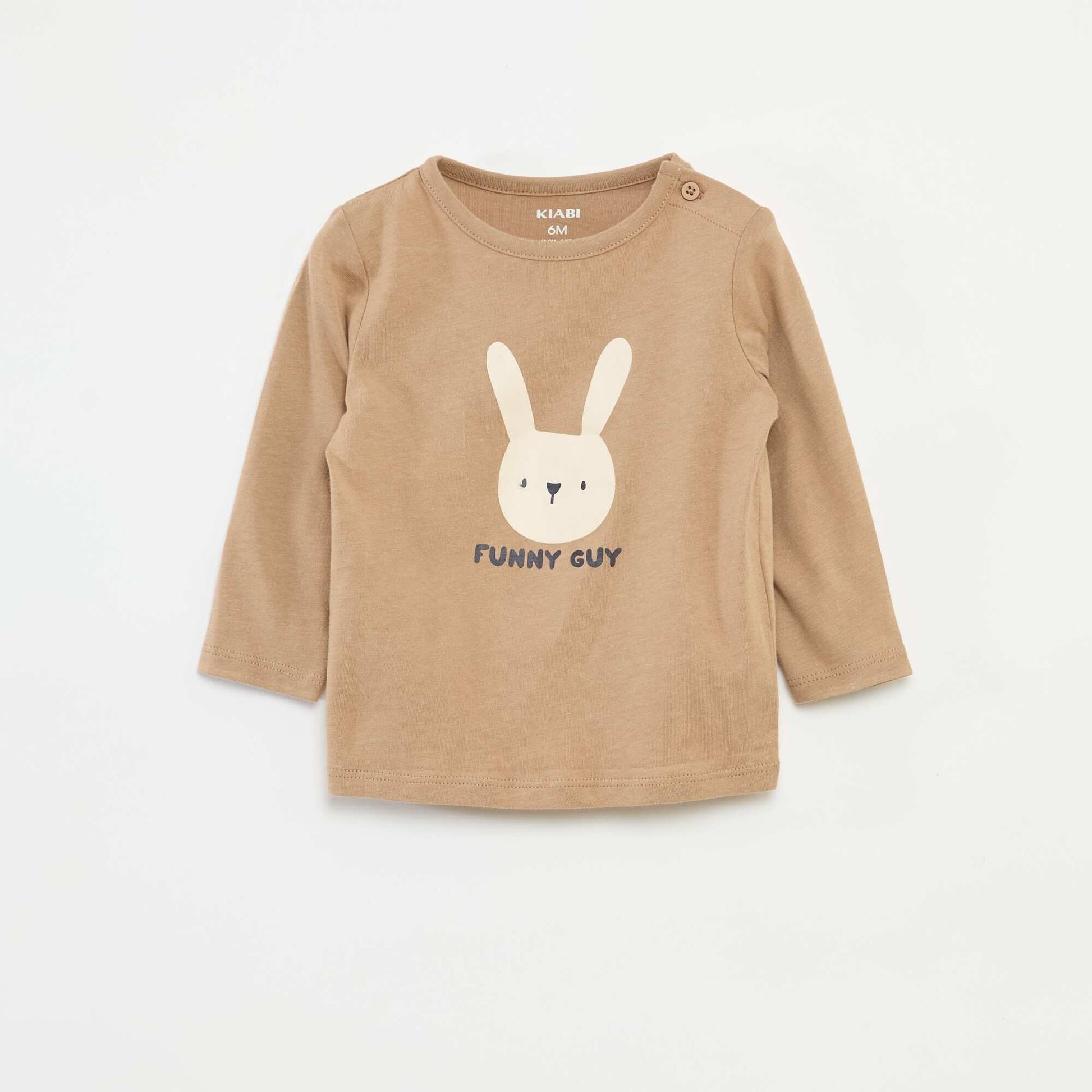 T-shirt à manches longues avec animation BLEU