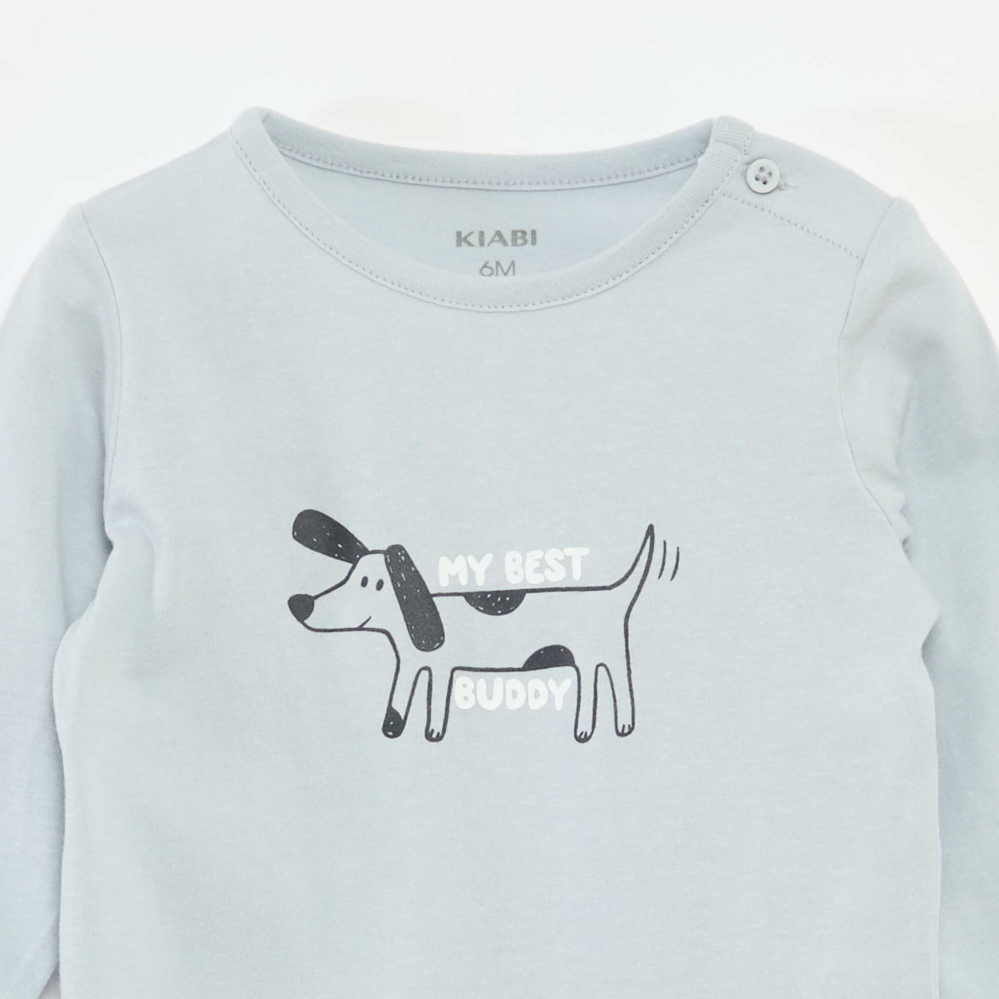 T-shirt à manches longues avec animation BLEU