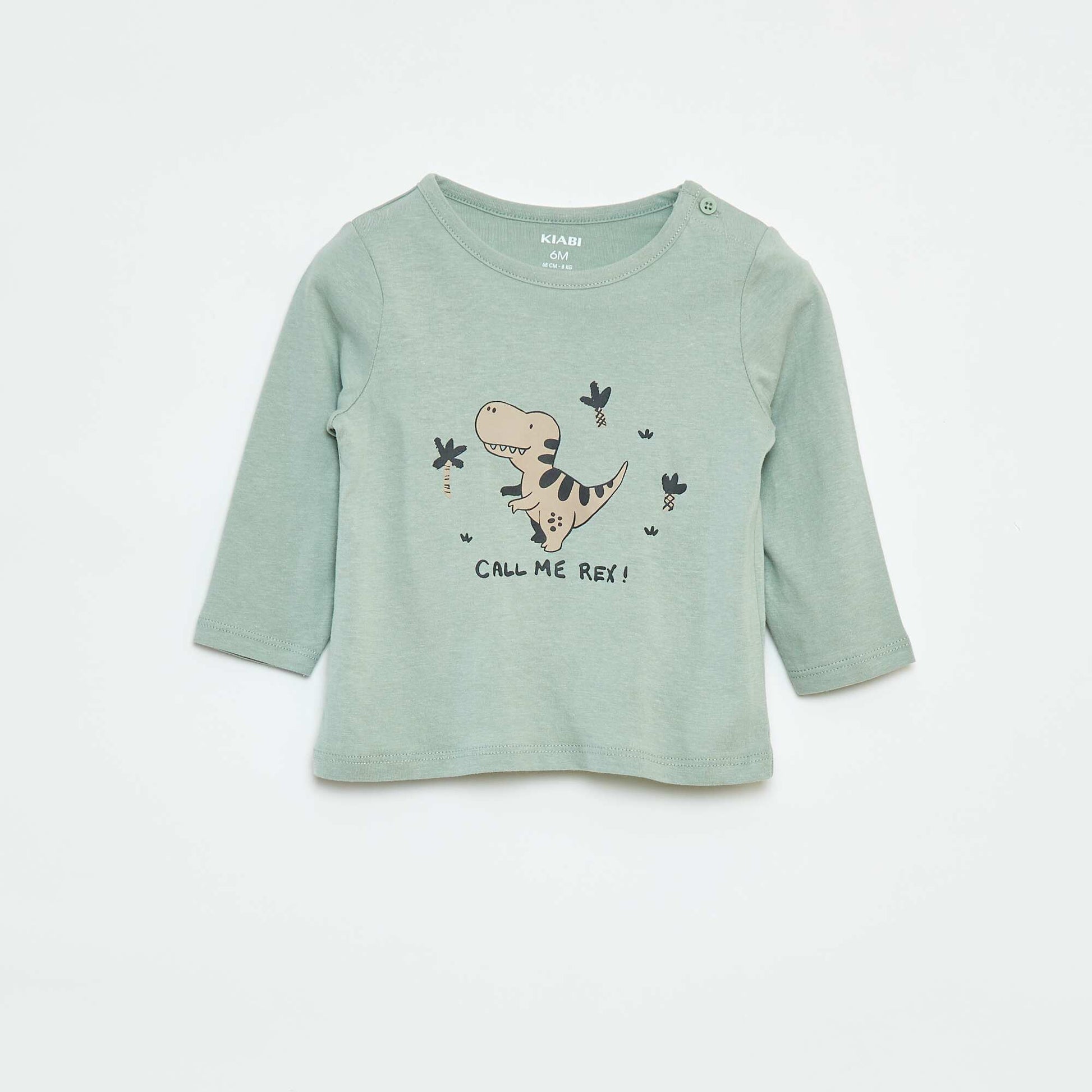 T-shirt à manches longues avec animation VERT