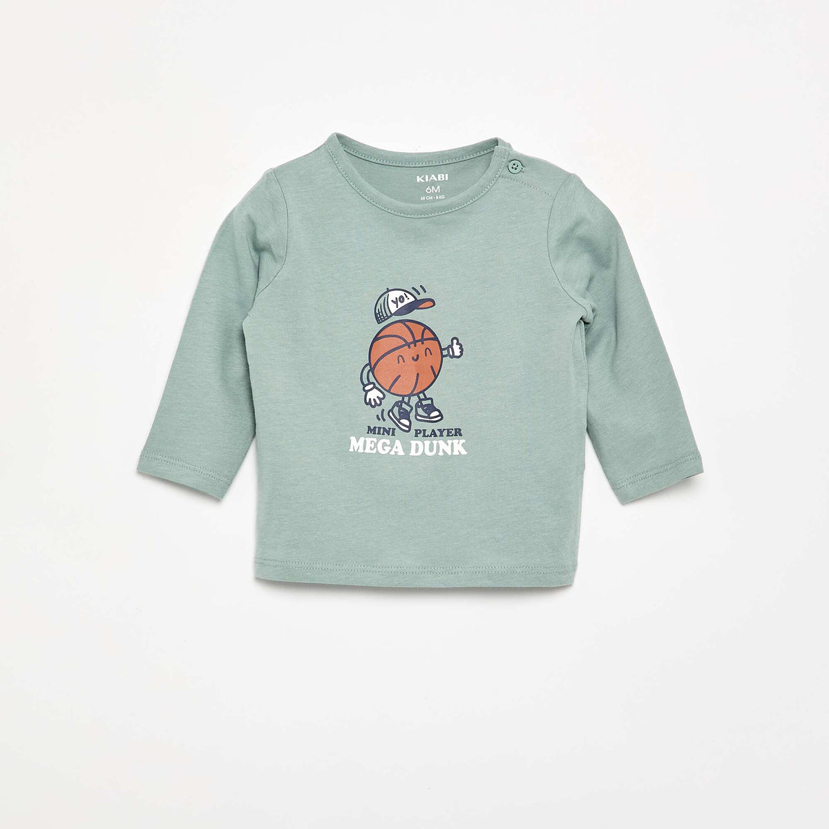 T-shirt à manches longues avec animation BLEU
