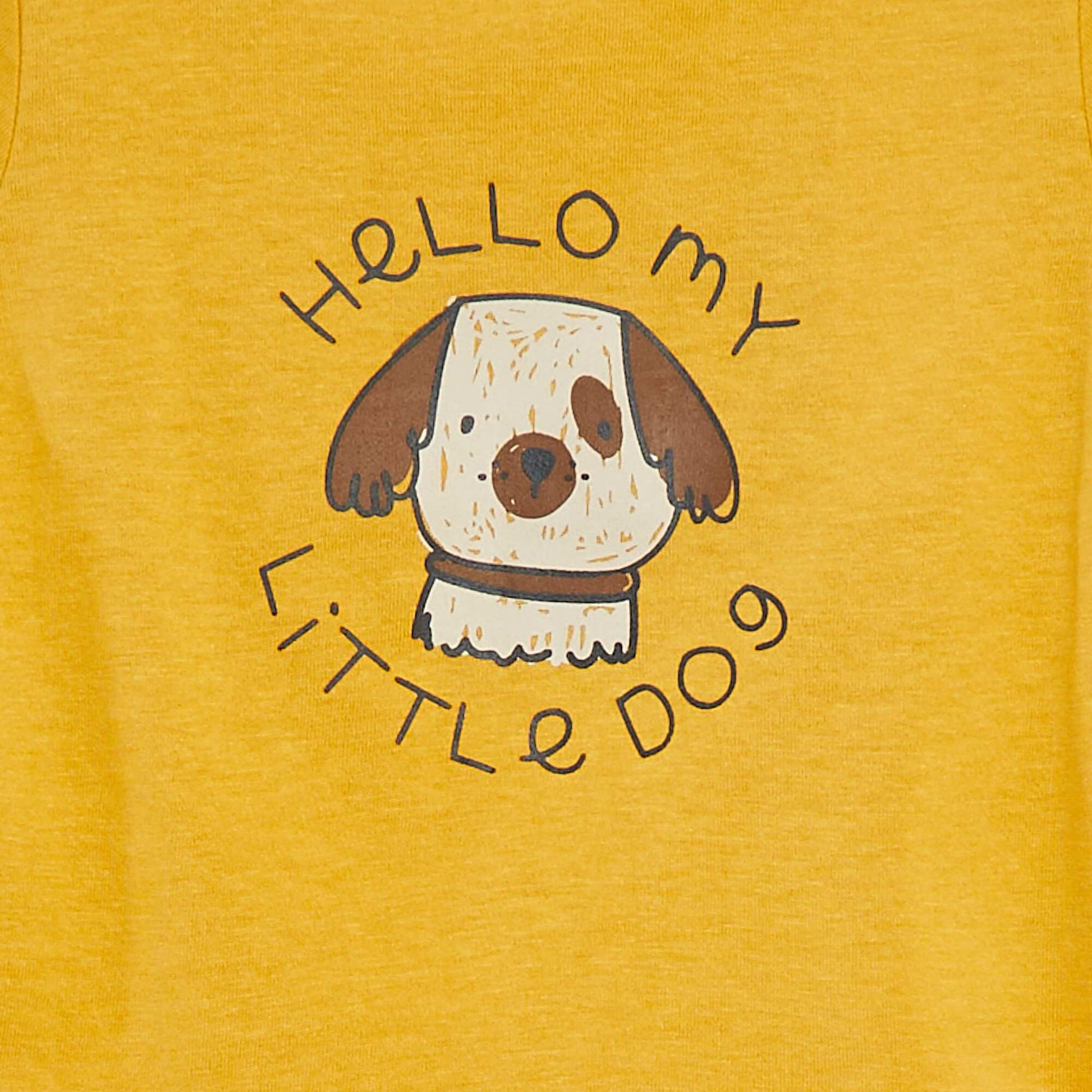 T-shirt à manches longues avec animation JAUNE