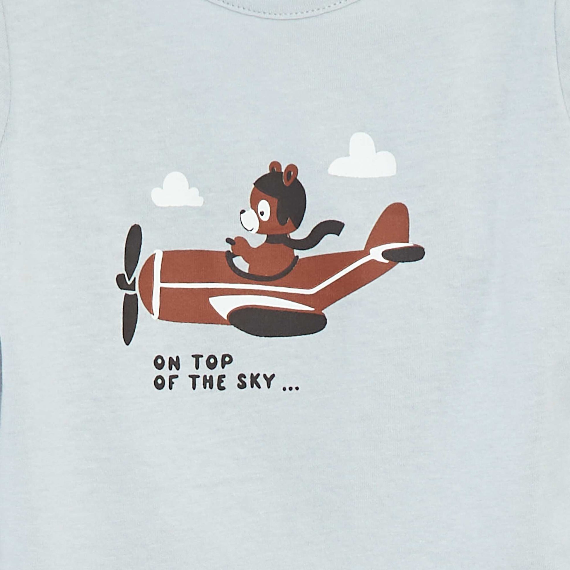 T-shirt à manches longues avec animation BLEU