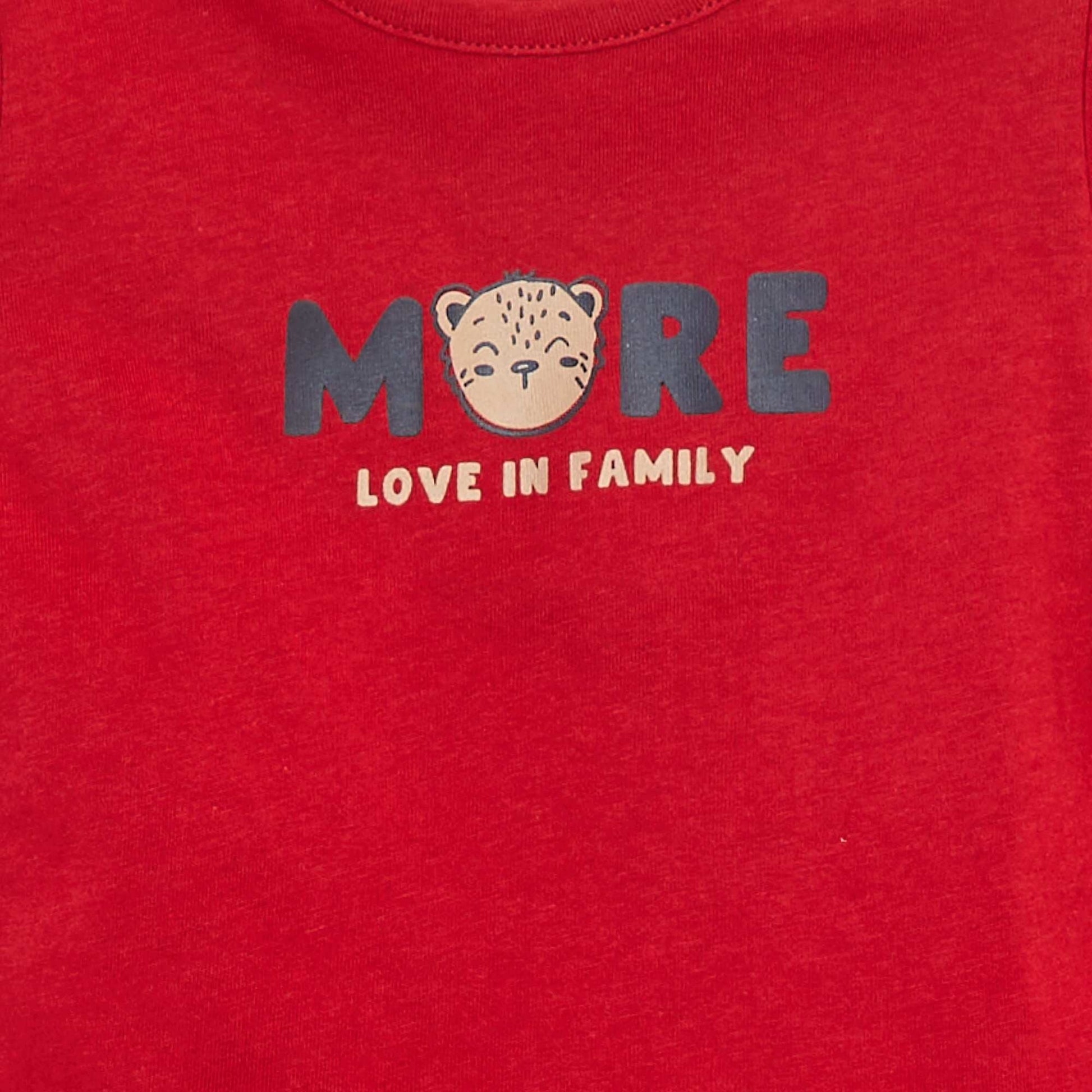 T-shirt à manches longues avec animation ROUGE