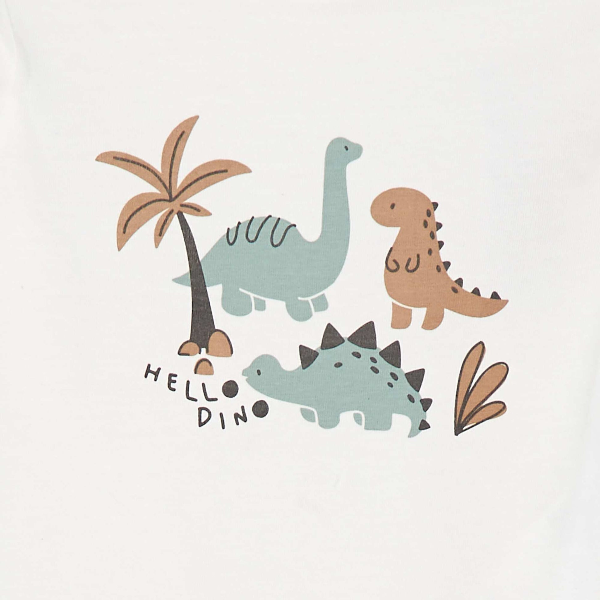 Ensemble t-shirt à manches longues + pantalon - 2 pièces BLANC
