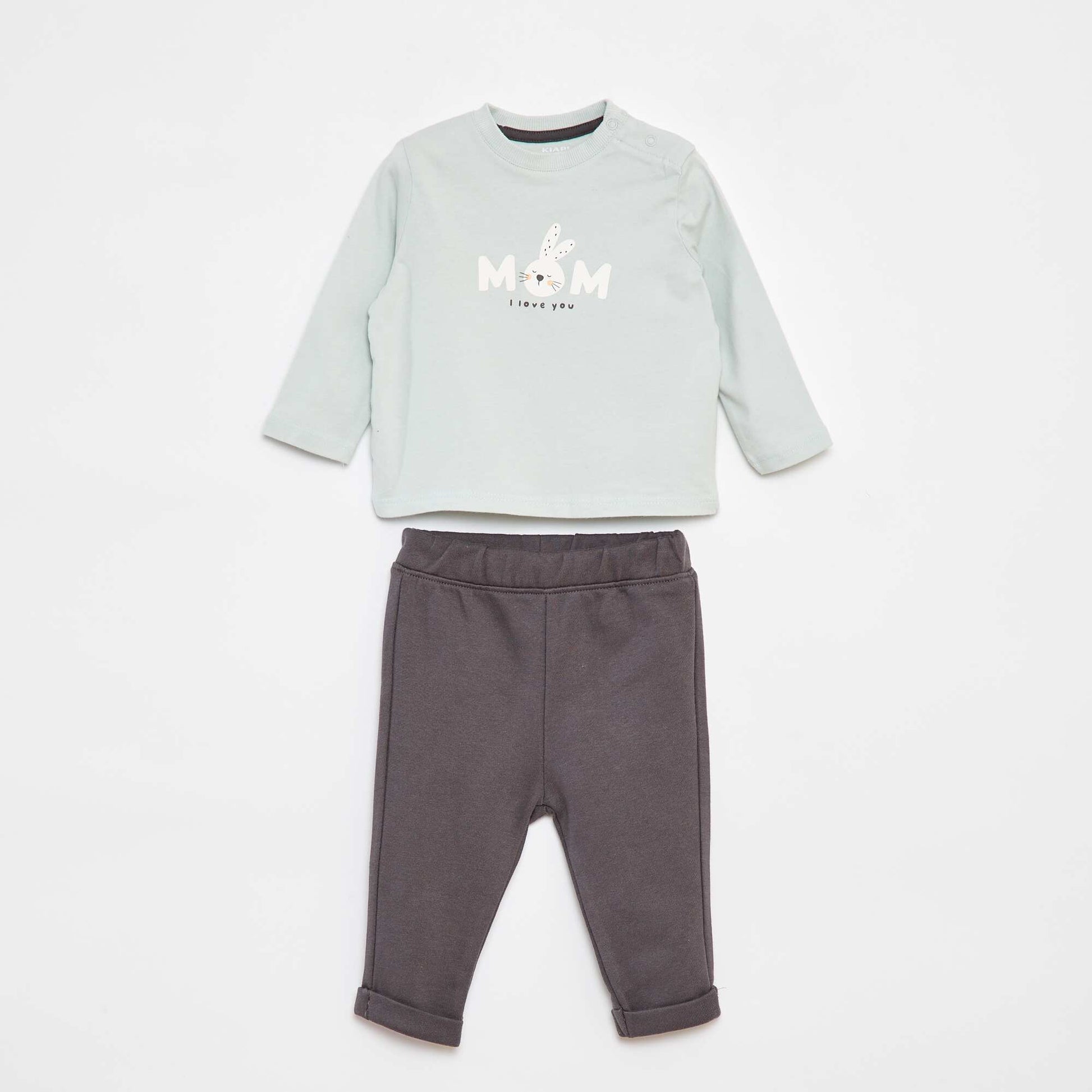 Ensemble t-shirt à manches longues + pantalon - 2 pièces VERT