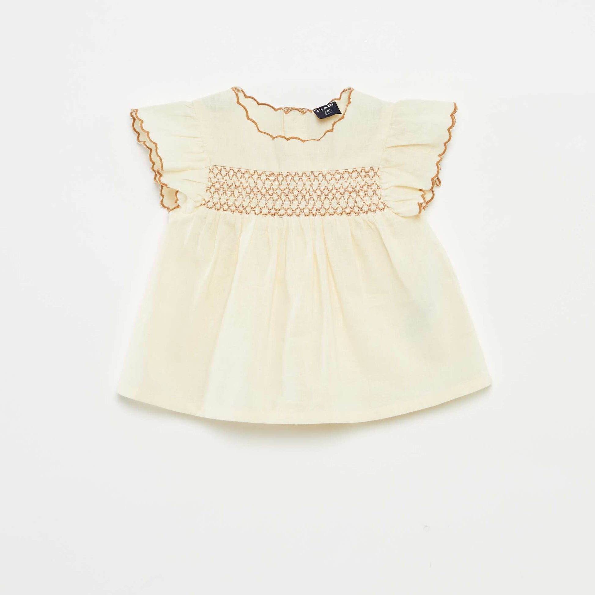 Blouse légère avec broderie BEIGE