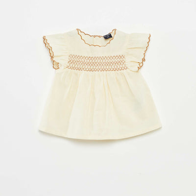 Blouse légère avec broderie BEIGE