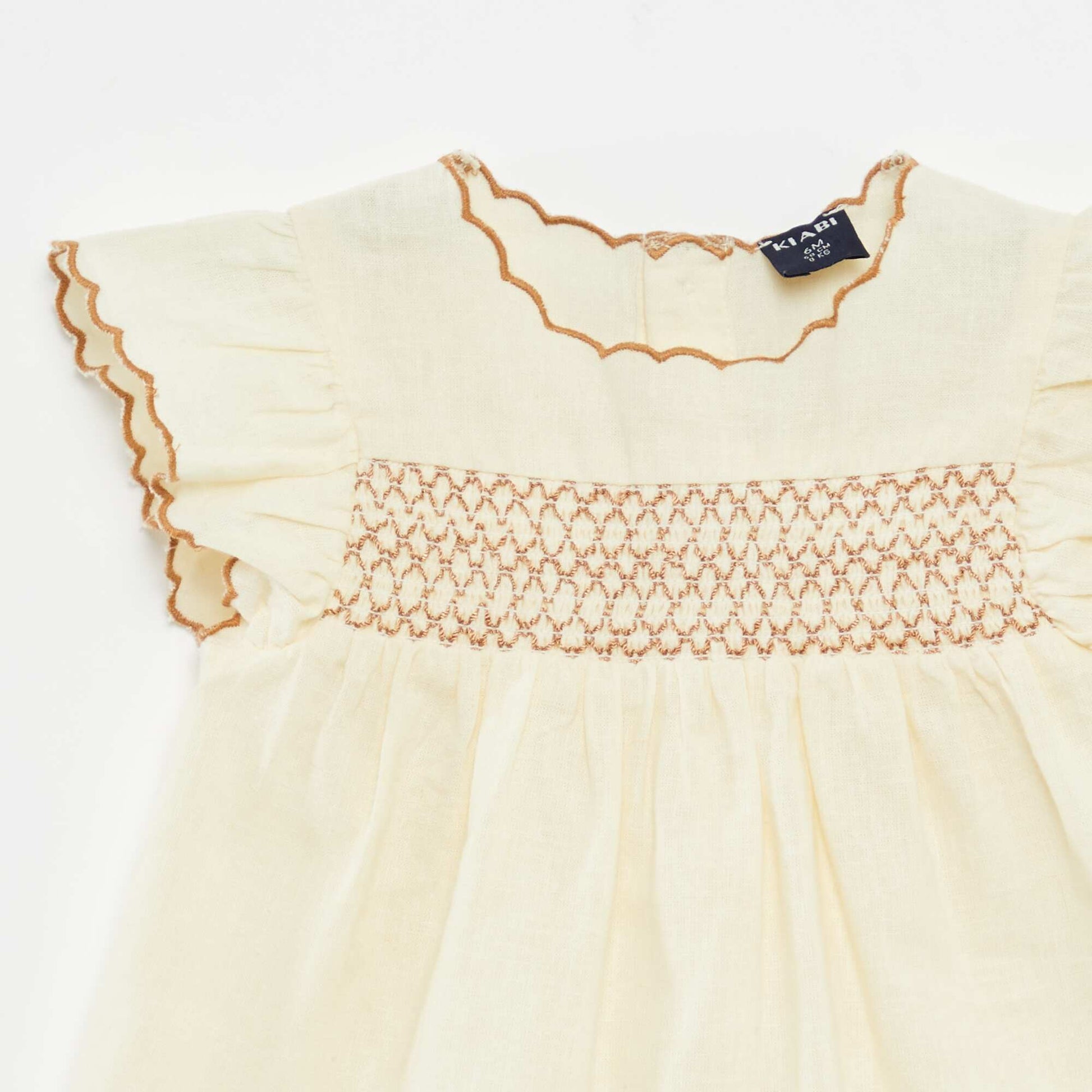 Blouse légère avec broderie BEIGE