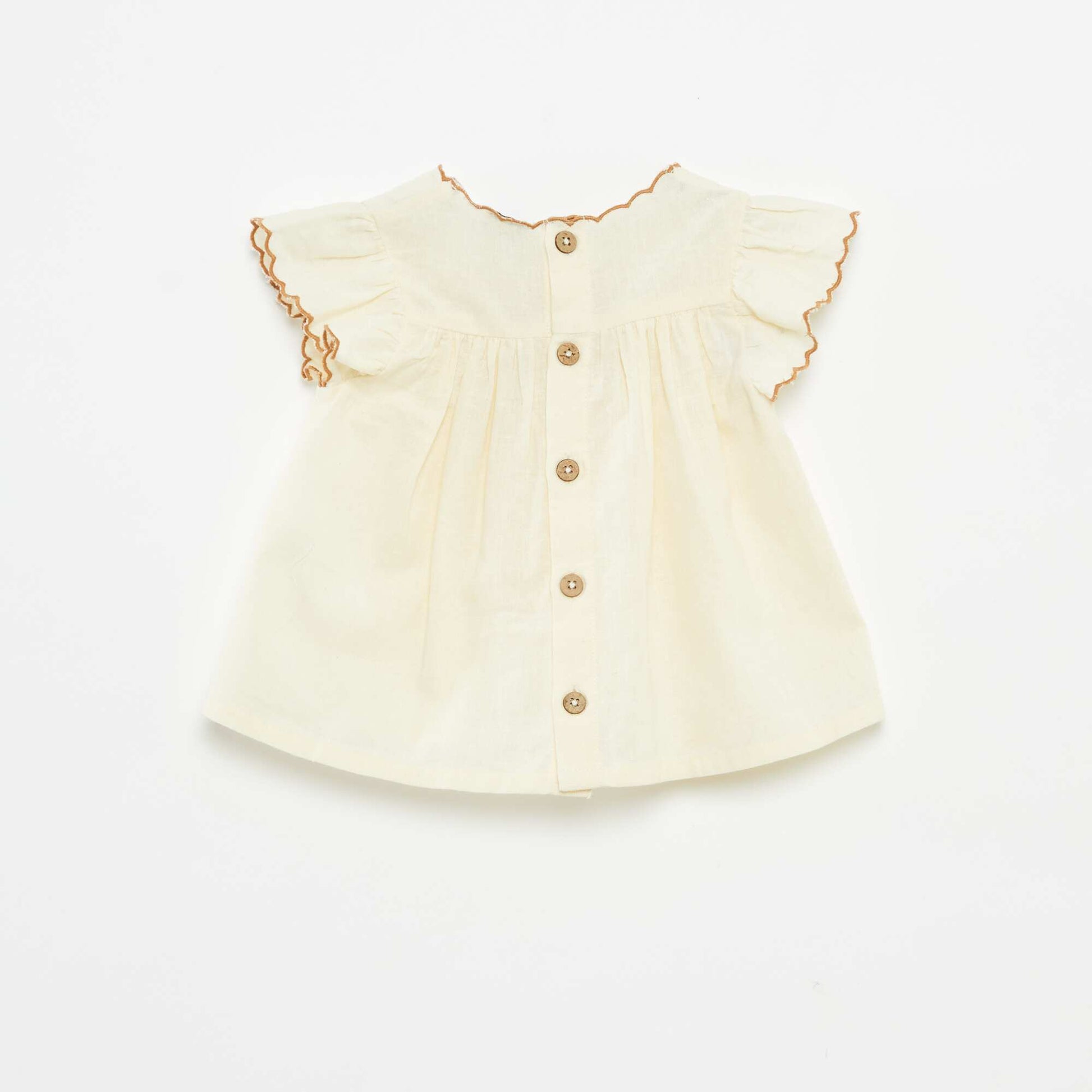 Blouse légère avec broderie BEIGE