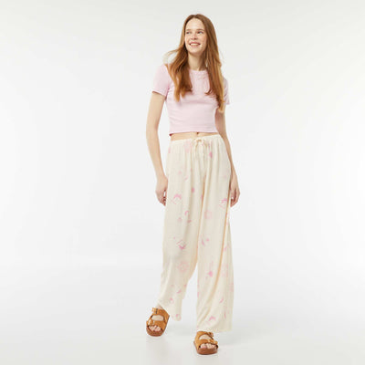 Pantalon large en maille gaufrée ROSE