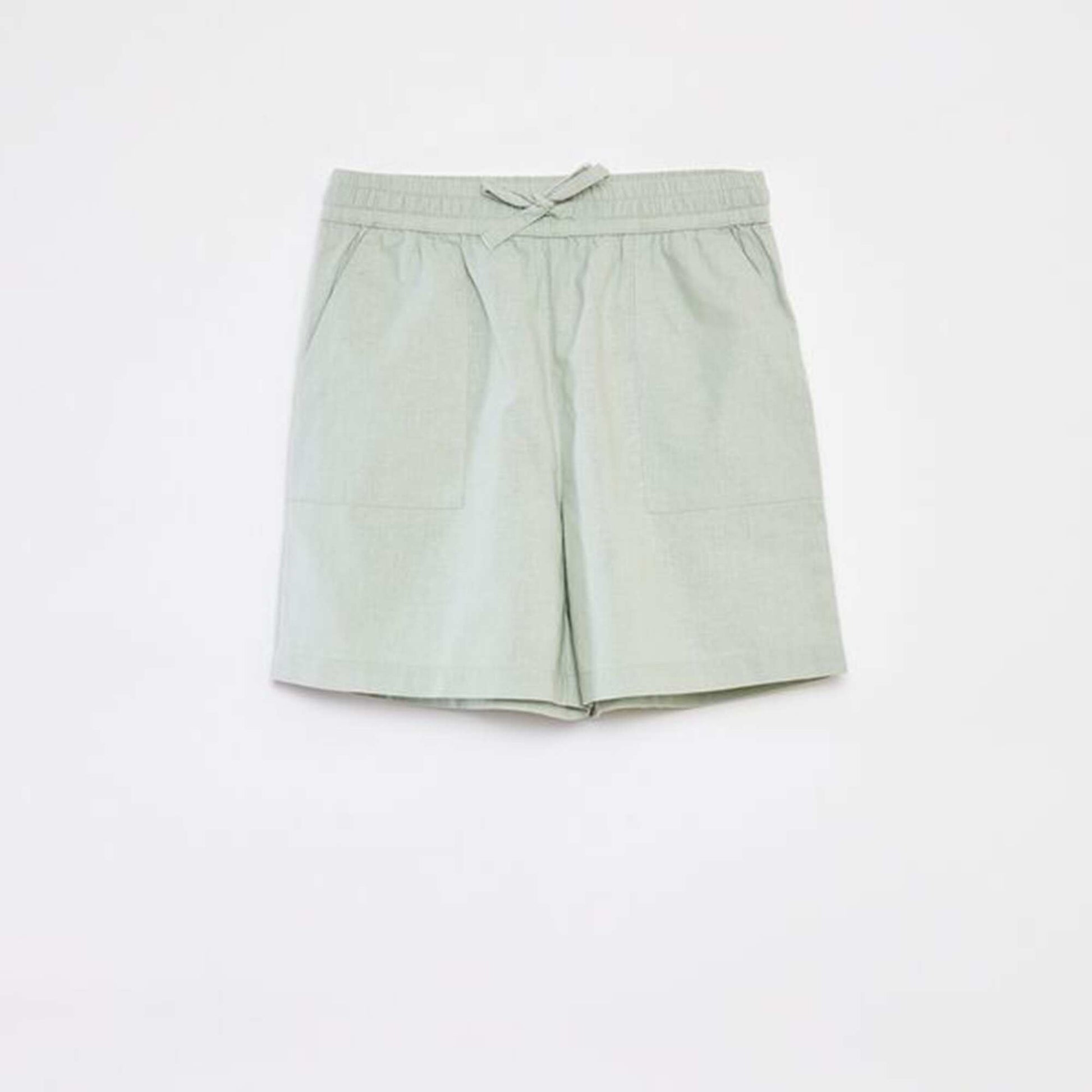 Short en lin mélangé VERT