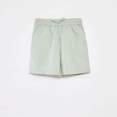 Short en lin mélangé VERT