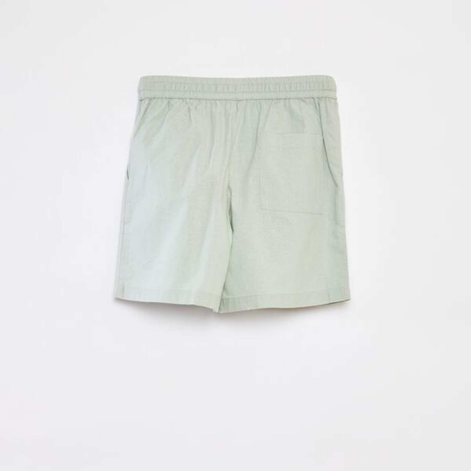 Short en lin mélangé VERT