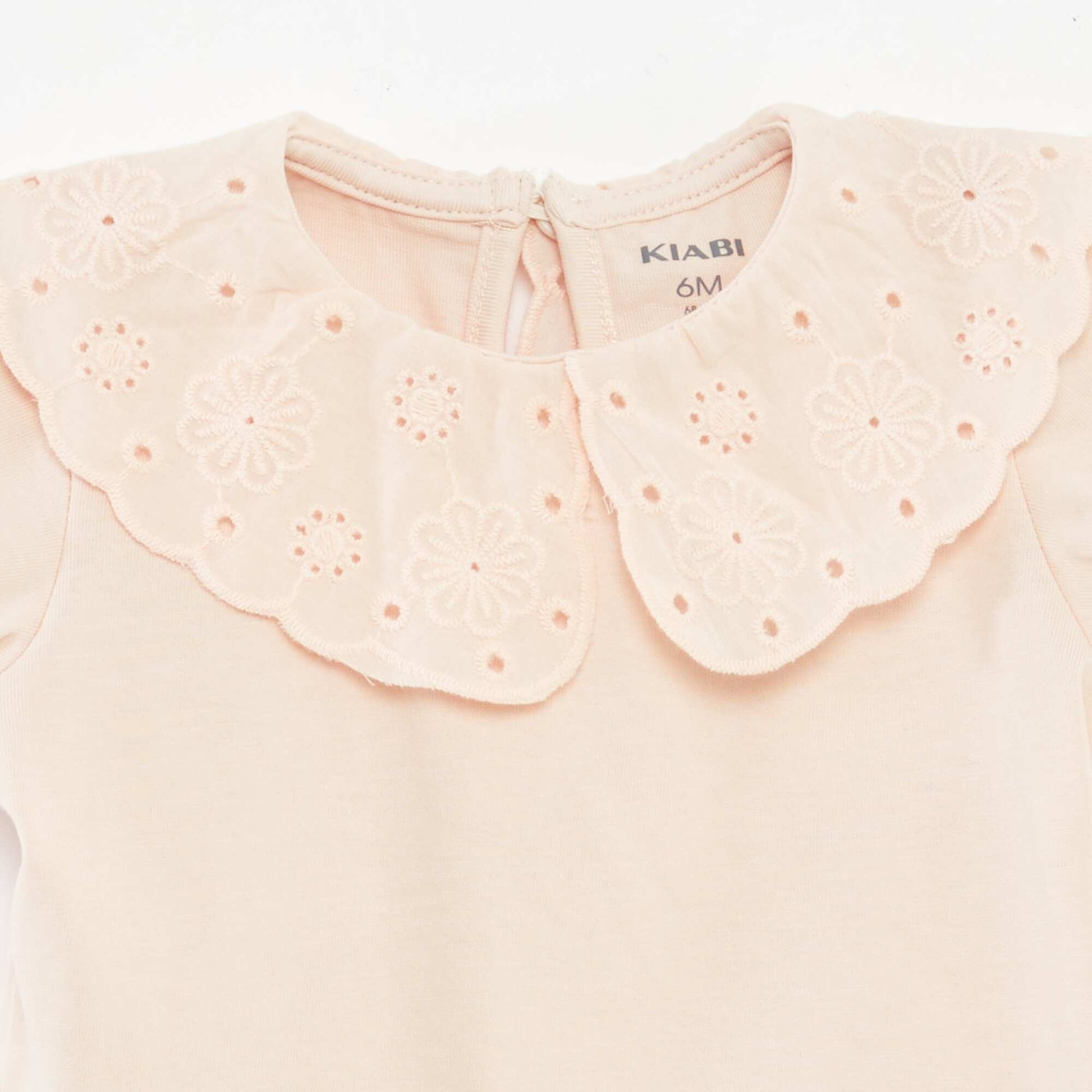 T-shirt à manches courtes et col fantaisiste ROSE