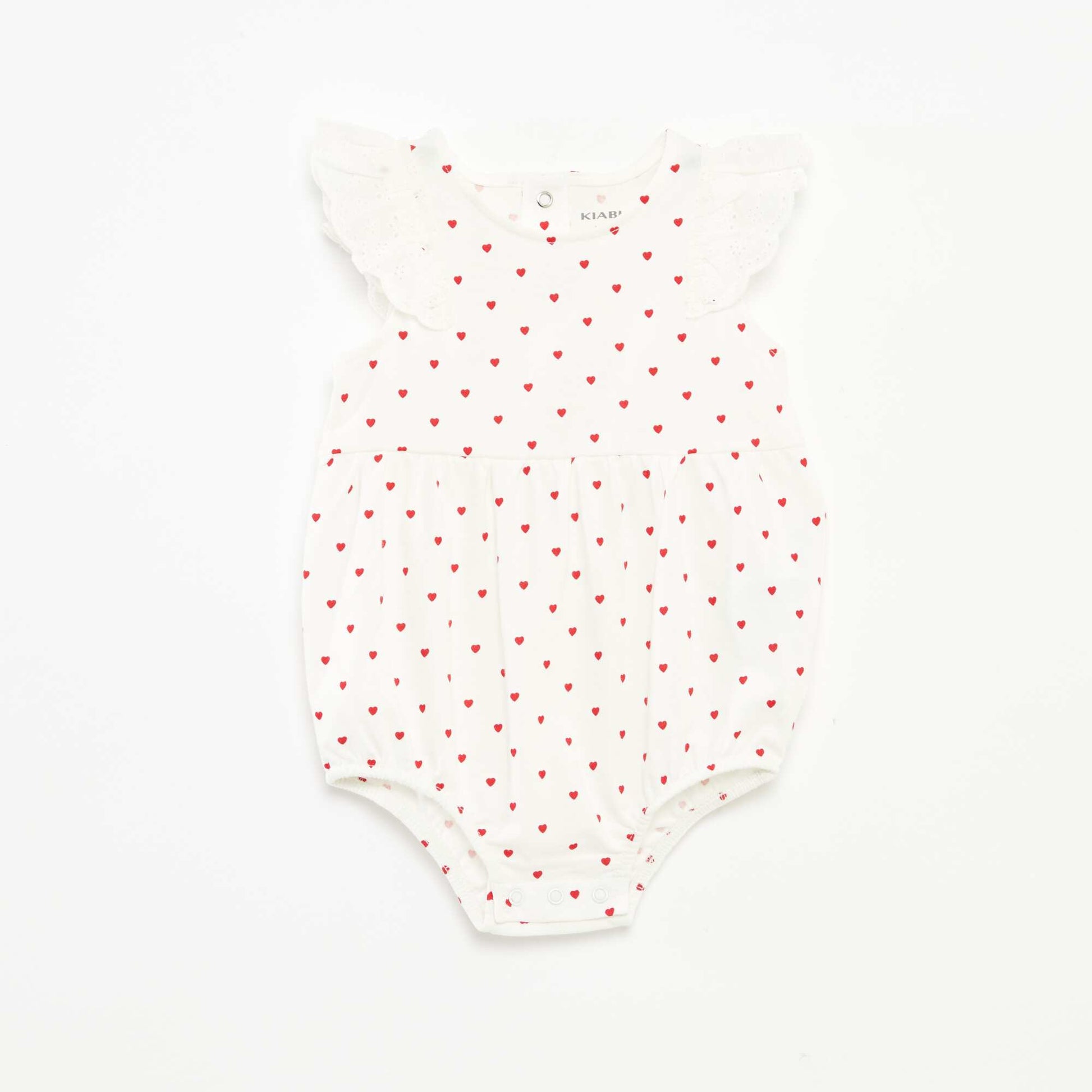 Body sans manches avec volants aux emmanchures BLANC