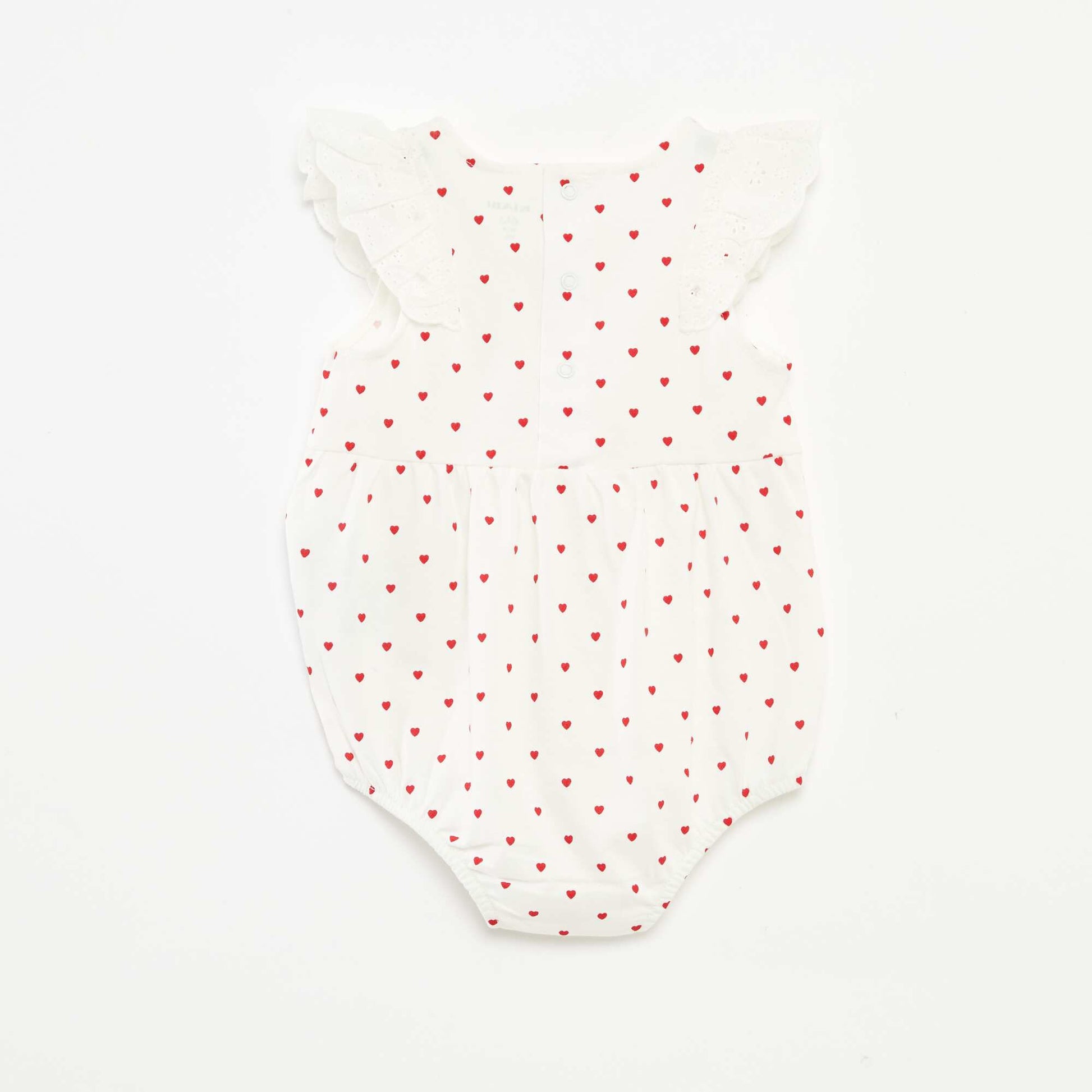 Body sans manches avec volants aux emmanchures BLANC