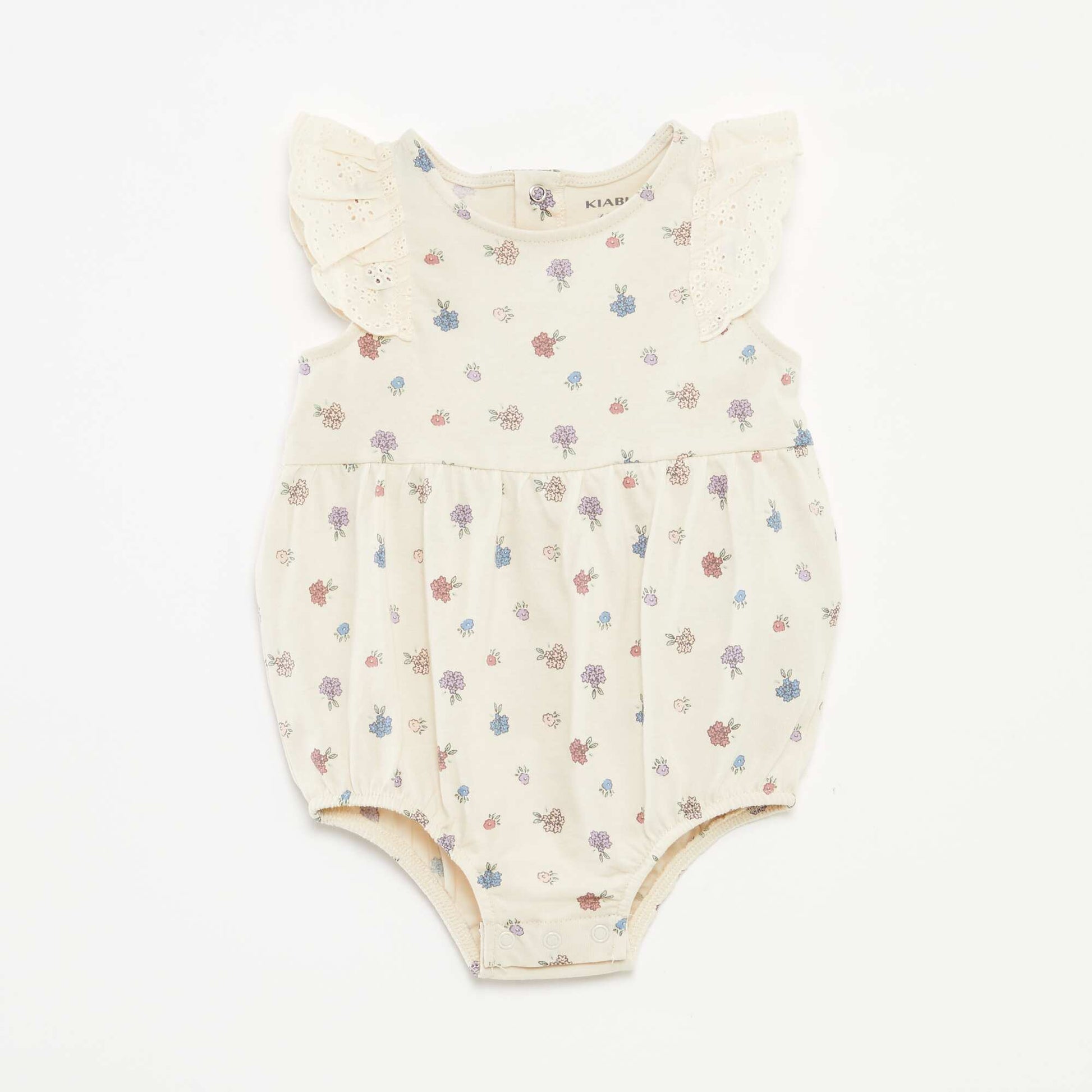 Body sans manches avec volants aux emmanchures BLANC