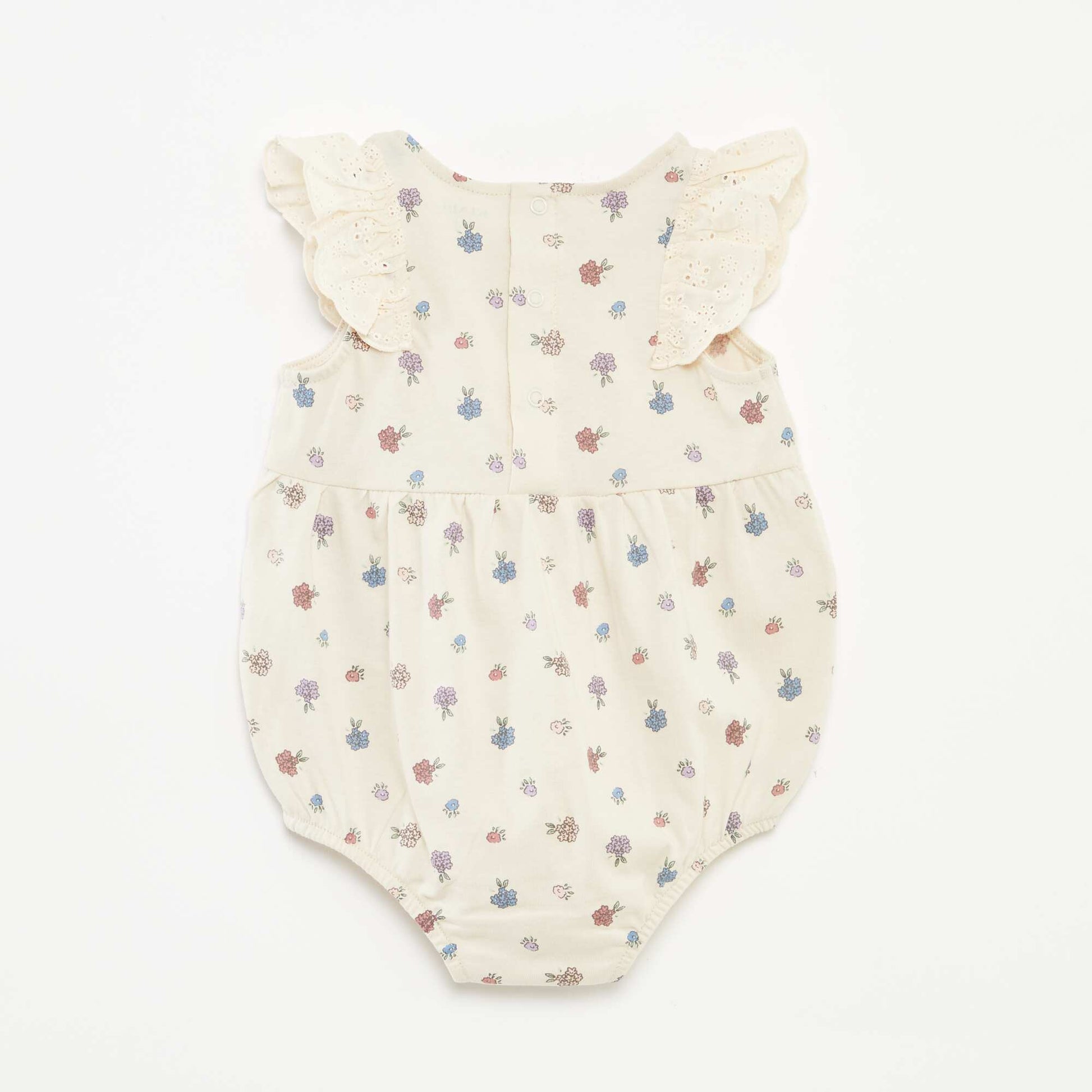Body sans manches avec volants aux emmanchures BLANC