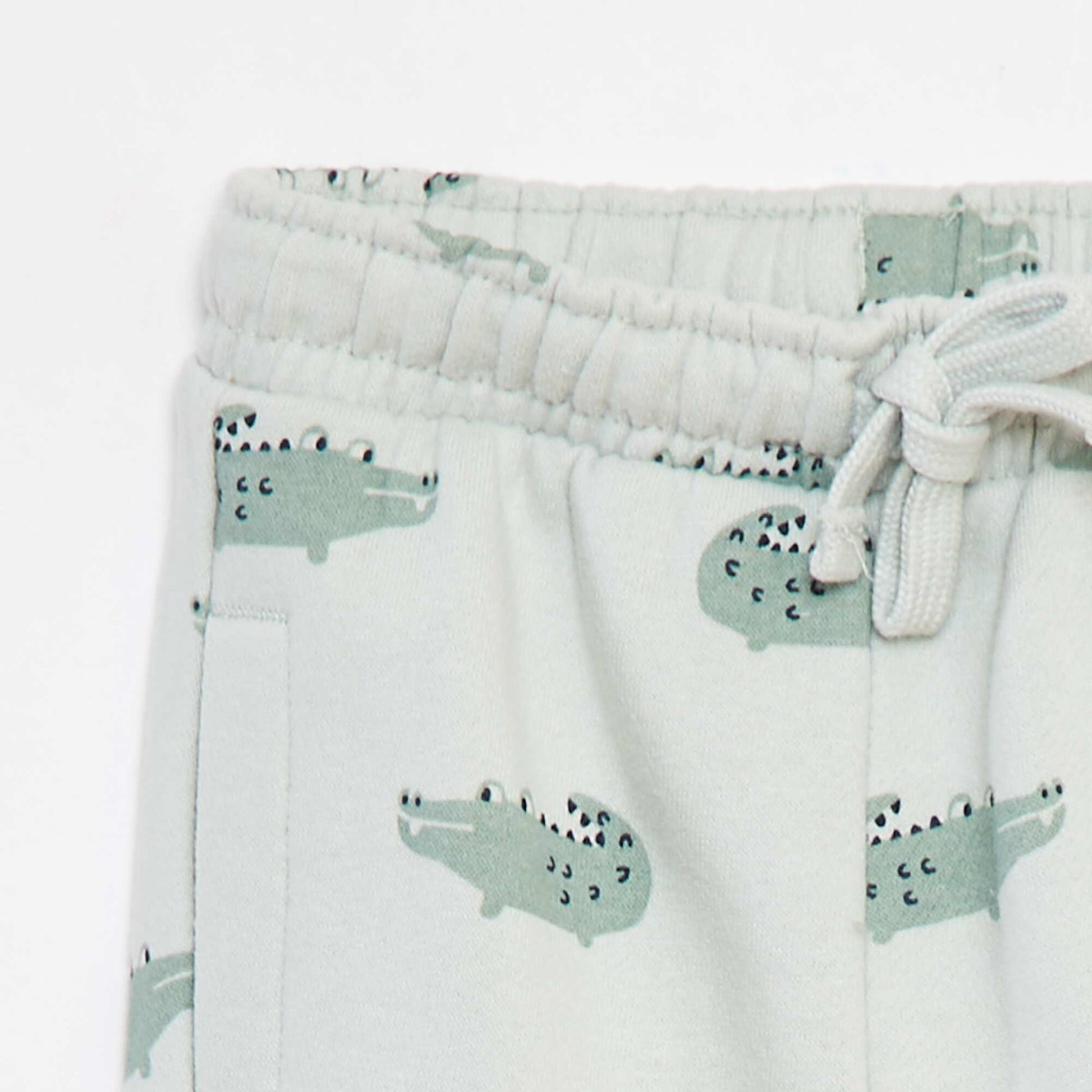 Pantalon jogging uni avec taille élastiquée VERT