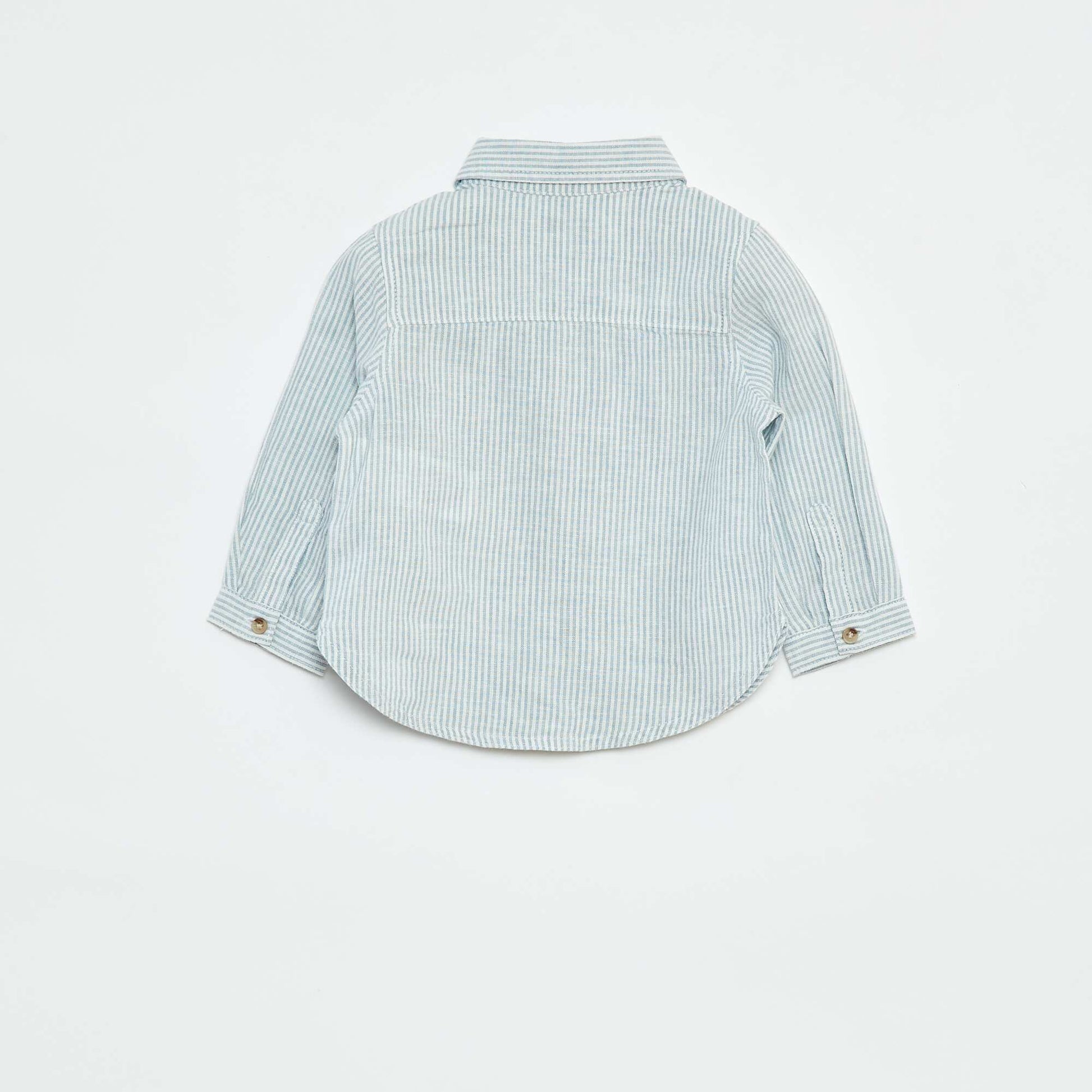Chemise rayée en chambray BLEU