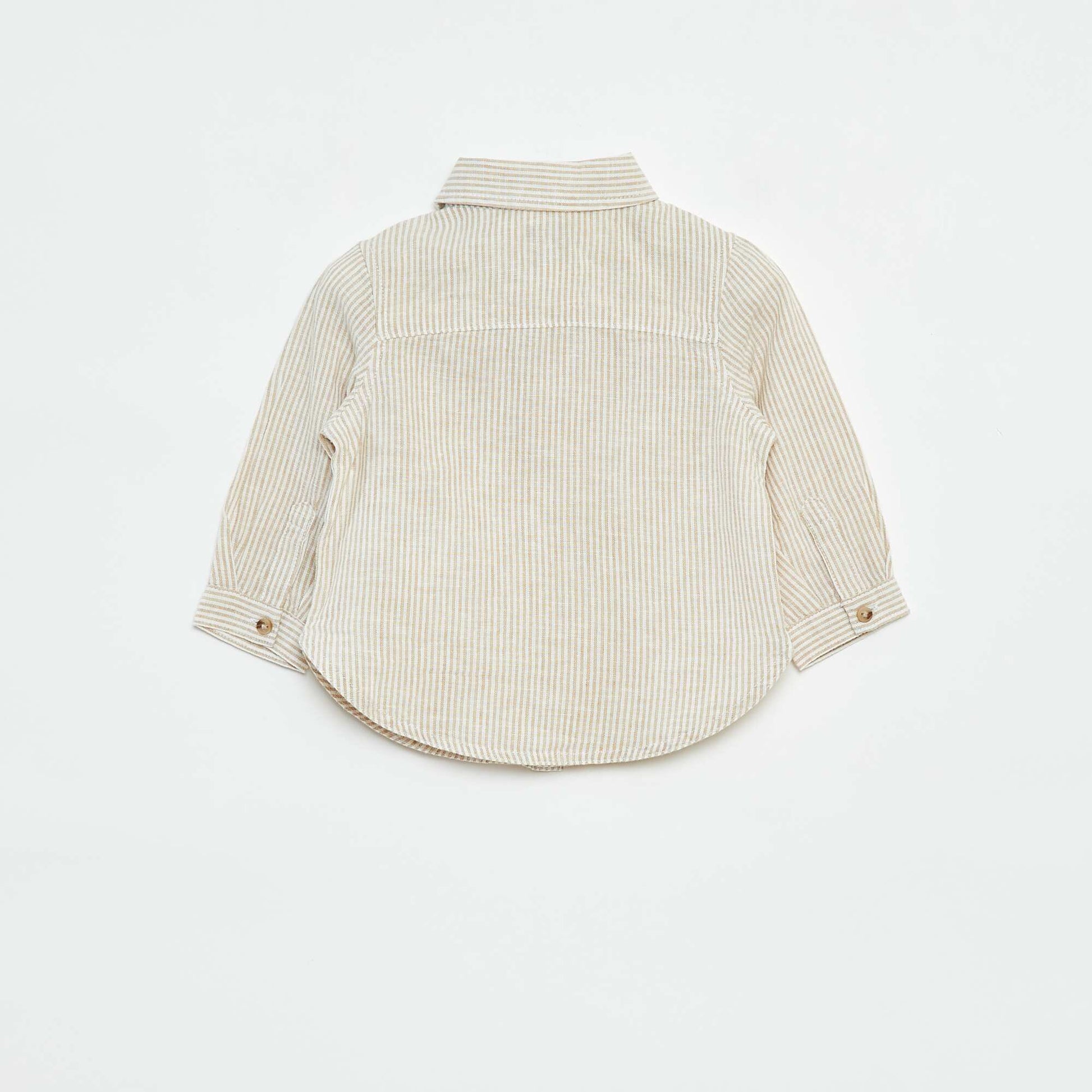 Chemise rayée en chambray BEIGE
