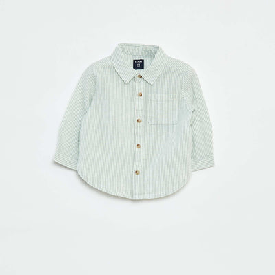 Chemise rayée en chambray VERT