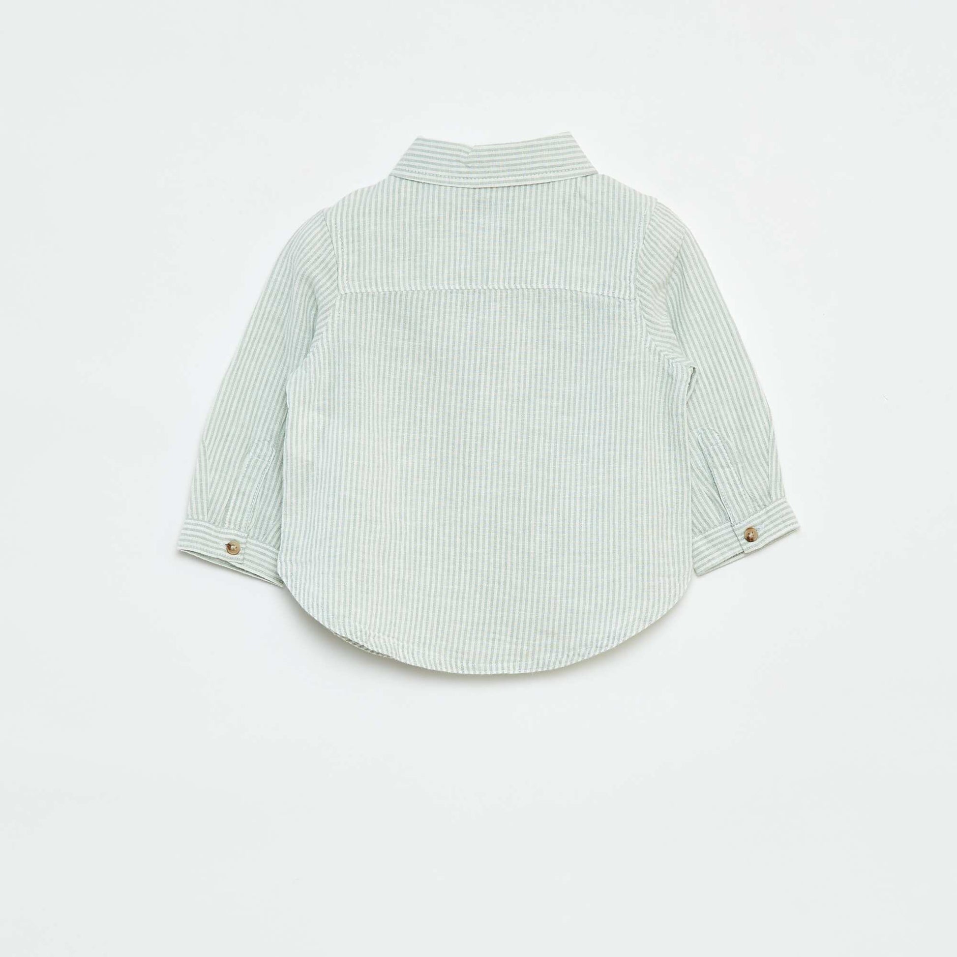 Chemise rayée en chambray VERT